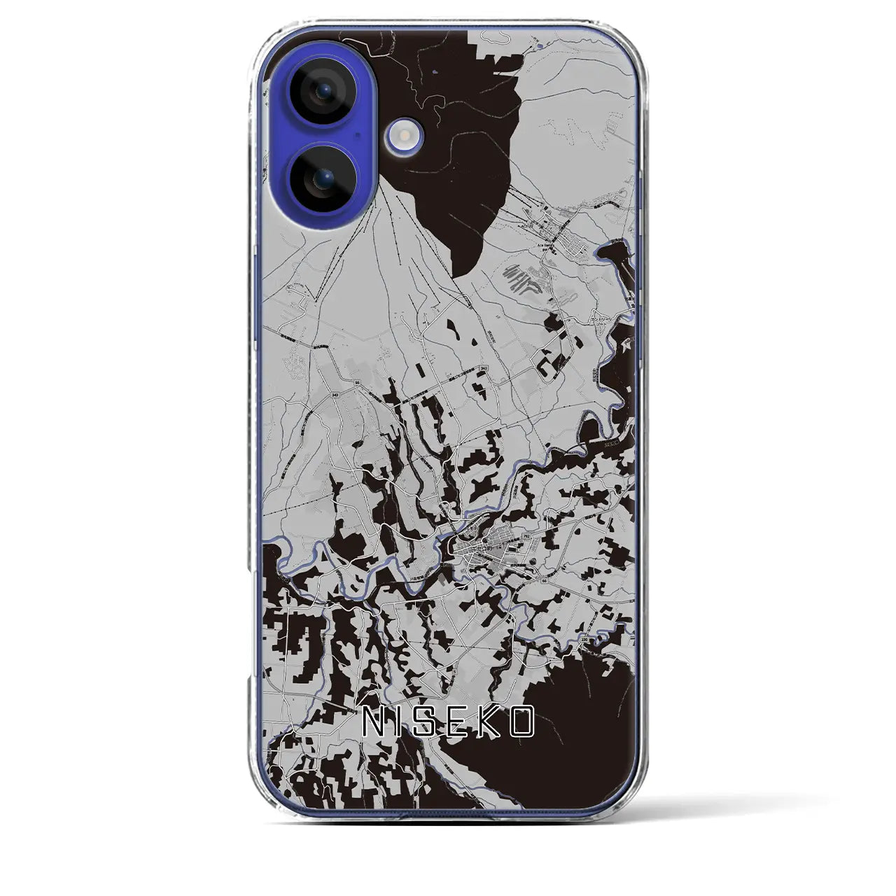 【ニセコ(北海道)】地図柄iPhoneケース(クリアタイプ)