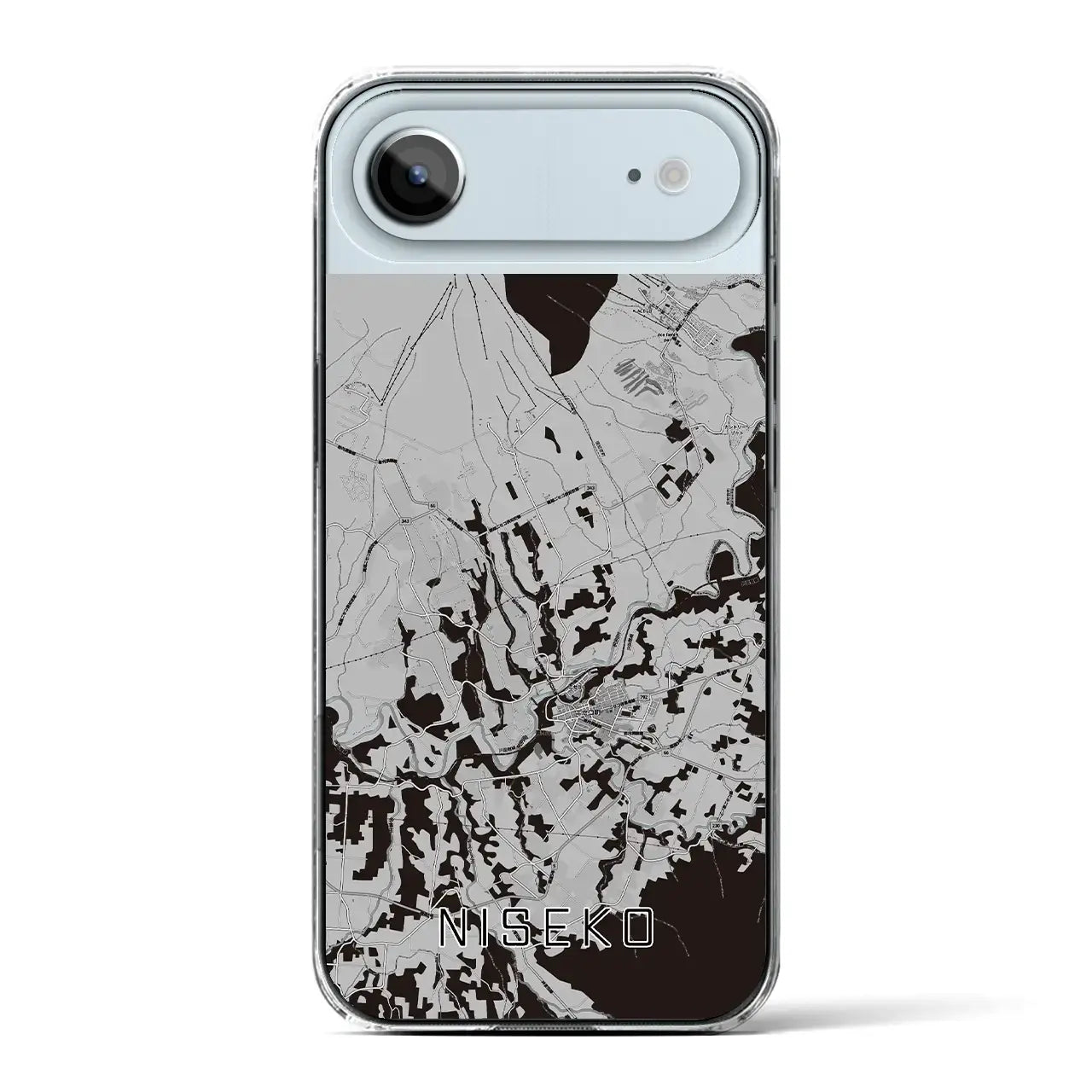 【ニセコ(北海道)】地図柄iPhoneケース(クリアタイプ)