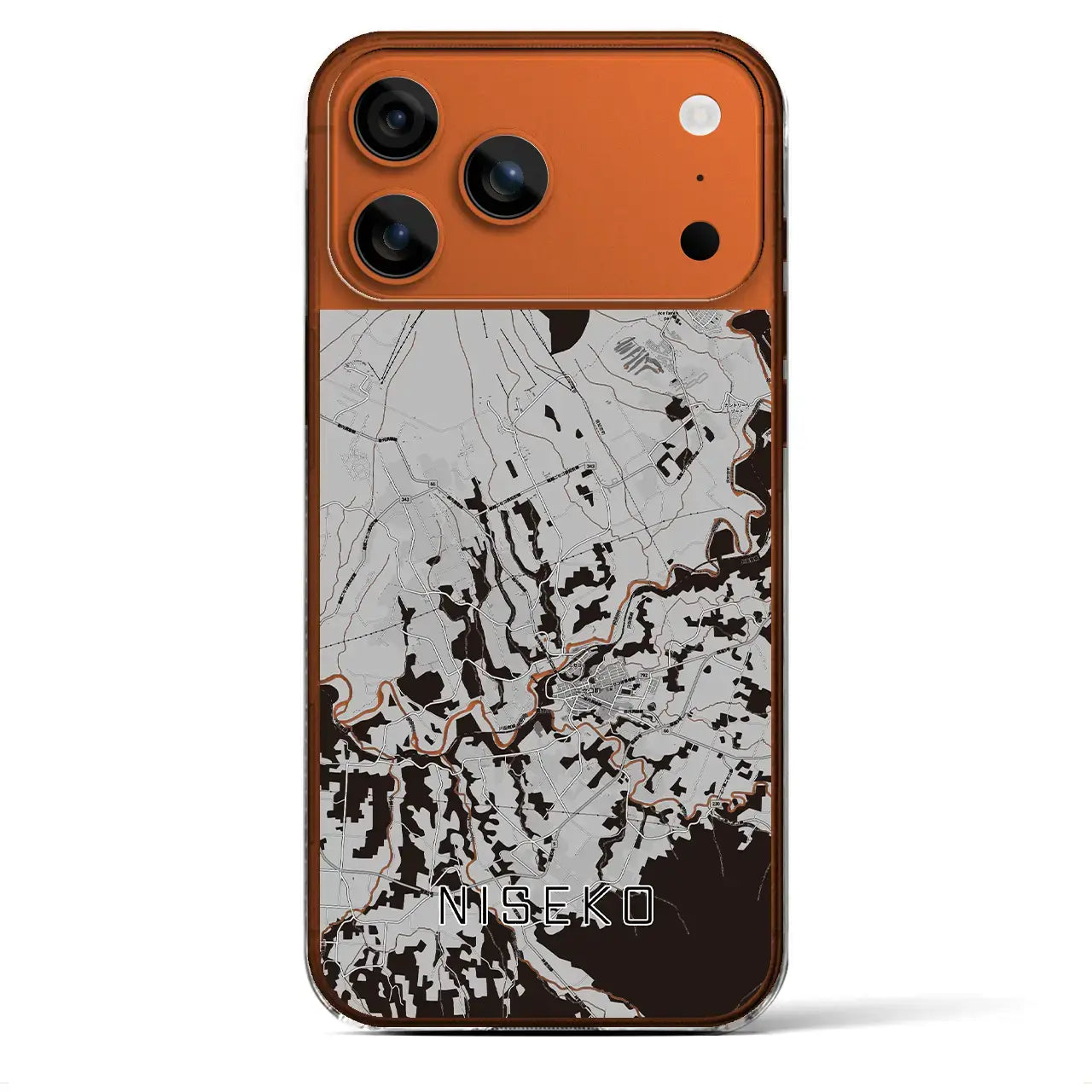 【ニセコ(北海道)】地図柄iPhoneケース(クリアタイプ)