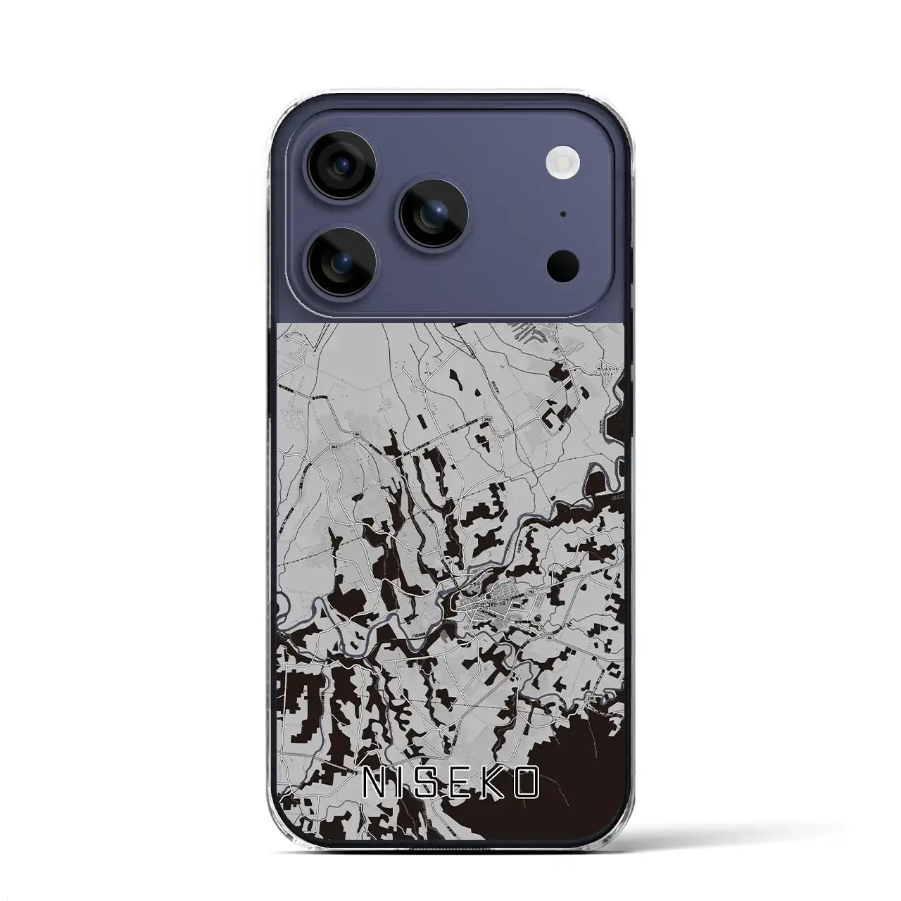 【ニセコ(北海道)】地図柄iPhoneケース(クリアタイプ)
