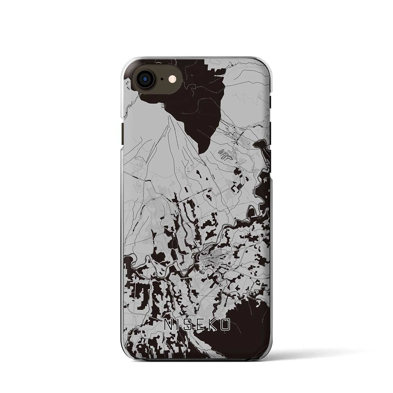 【ニセコ(北海道)】地図柄iPhoneケース(クリアタイプ)