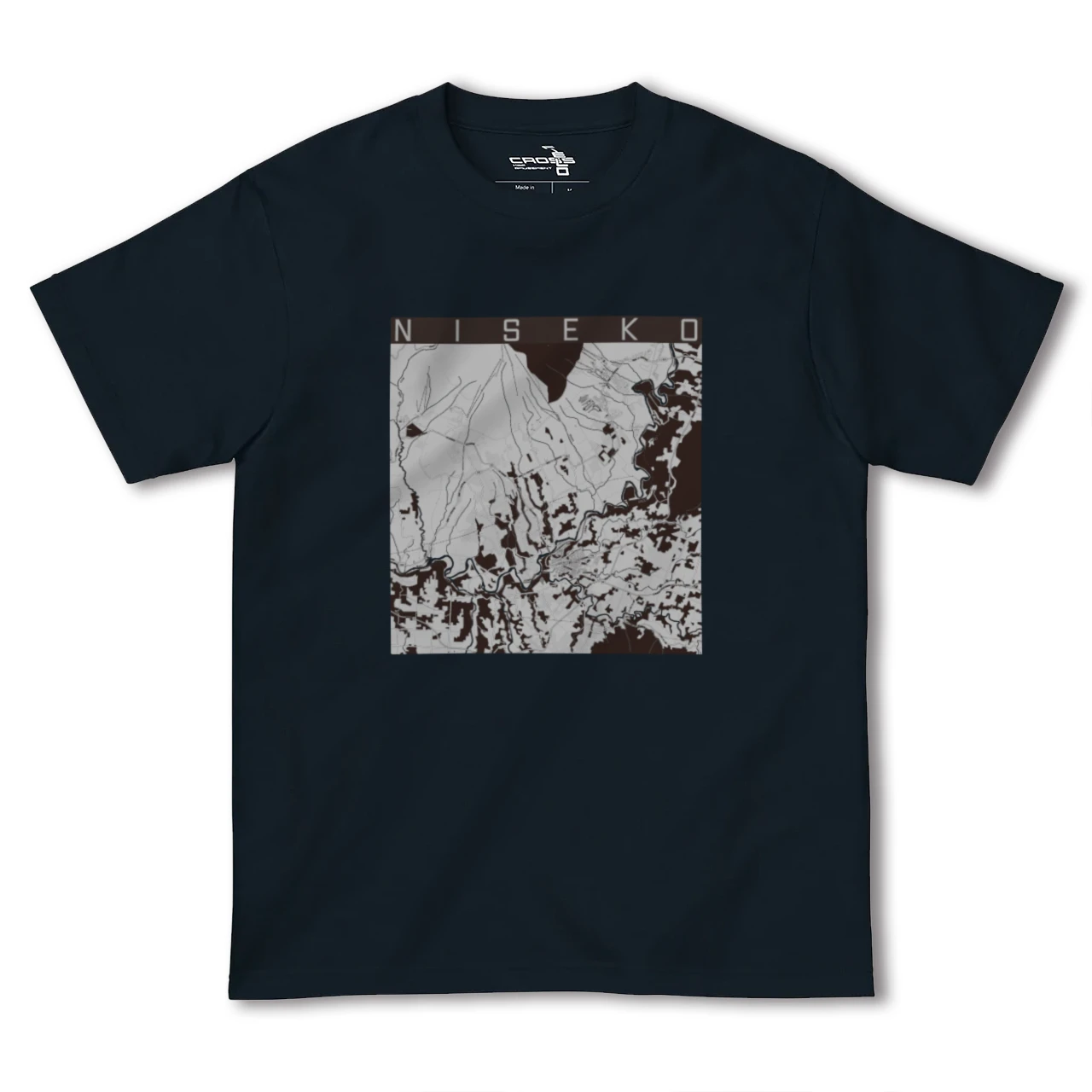 【ニセコ(北海道)】地図柄ヘビーウェイトTシャツ