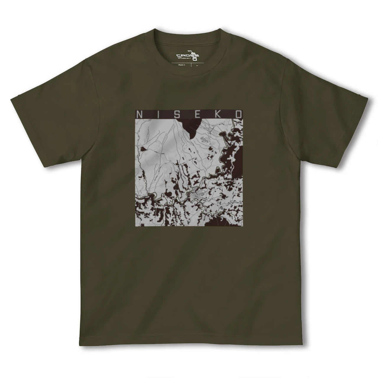 【ニセコ(北海道)】地図柄ヘビーウェイトTシャツ