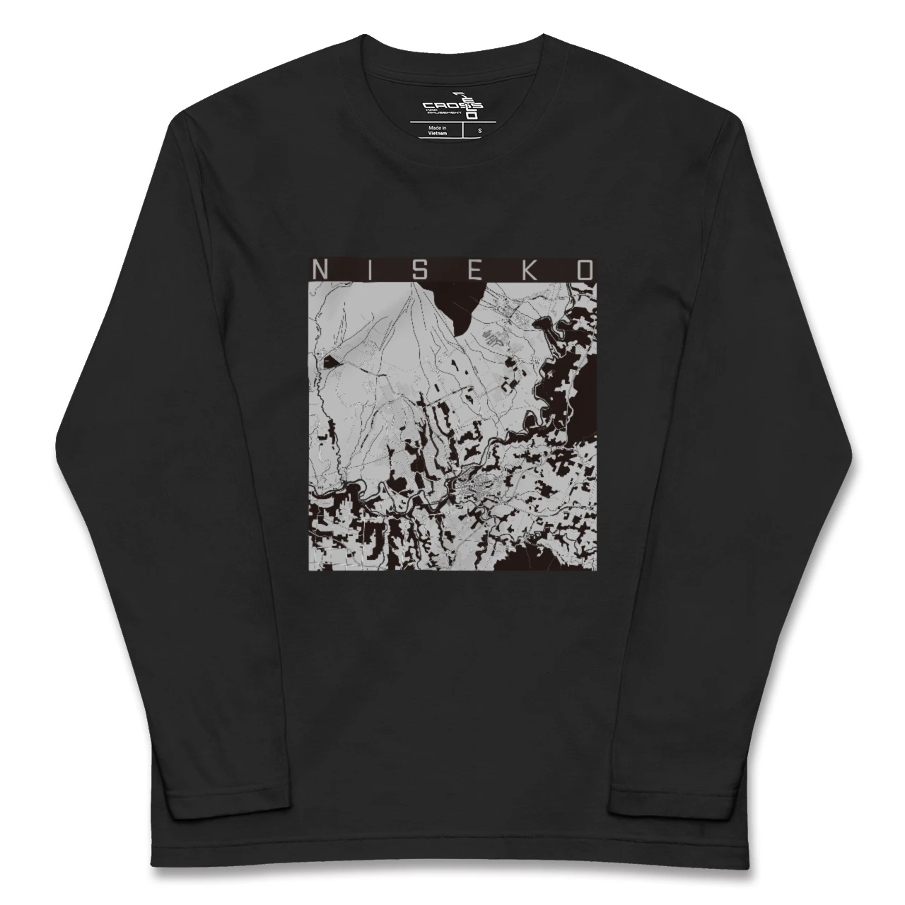 【ニセコ(北海道)】地図柄ロングスリーブTシャツ