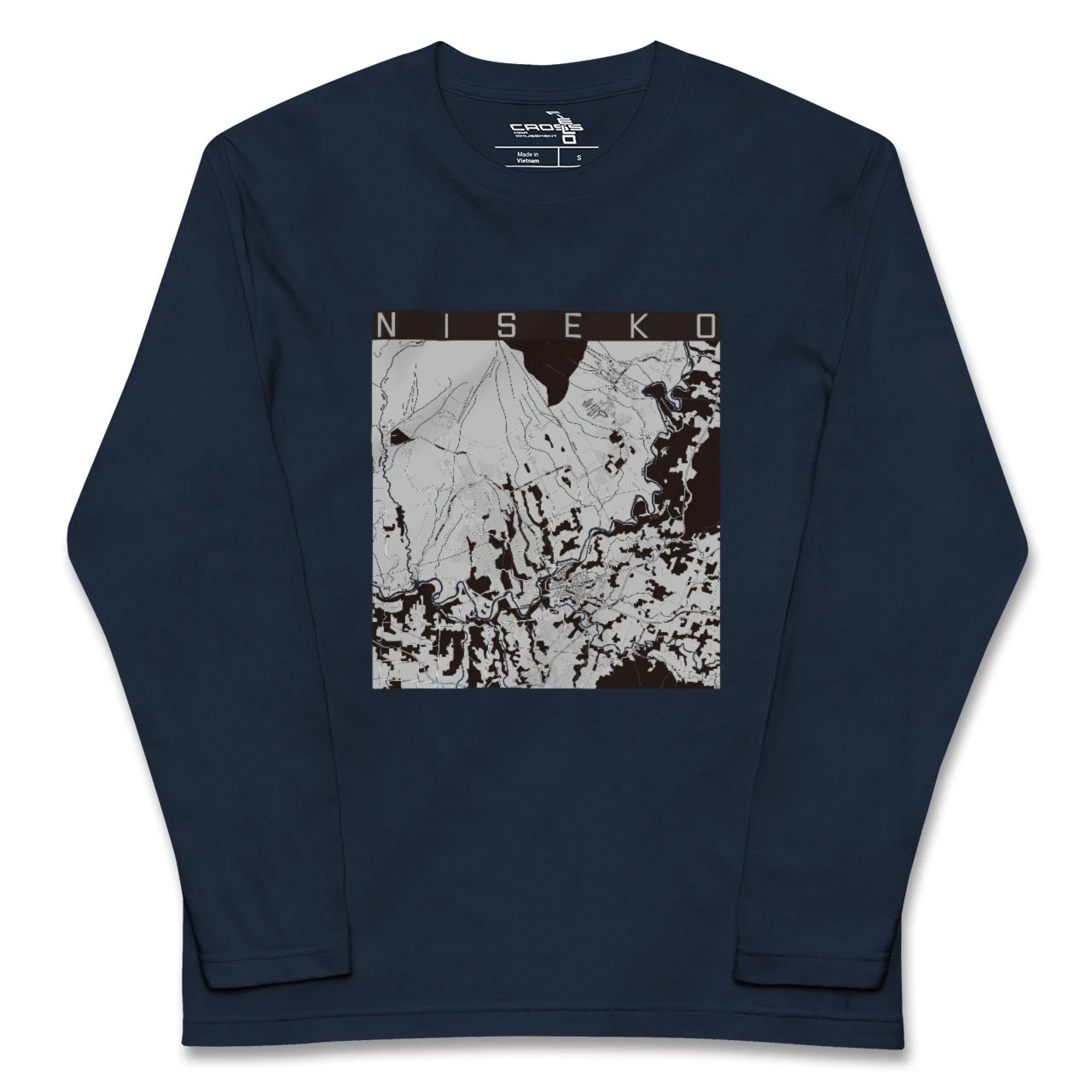 【ニセコ(北海道)】地図柄ロングスリーブTシャツ