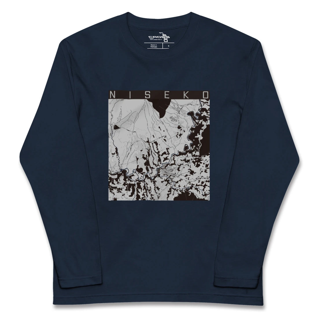 【ニセコ(北海道)】地図柄ロングスリーブTシャツ