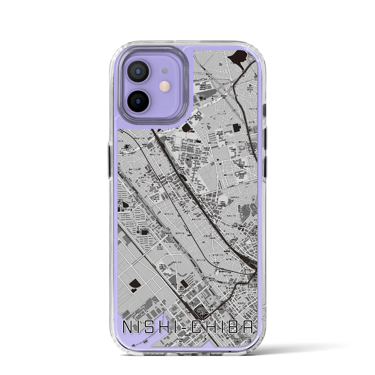 【西千葉(千葉県)】地図柄iPhoneケース(MagSafeタイプ)