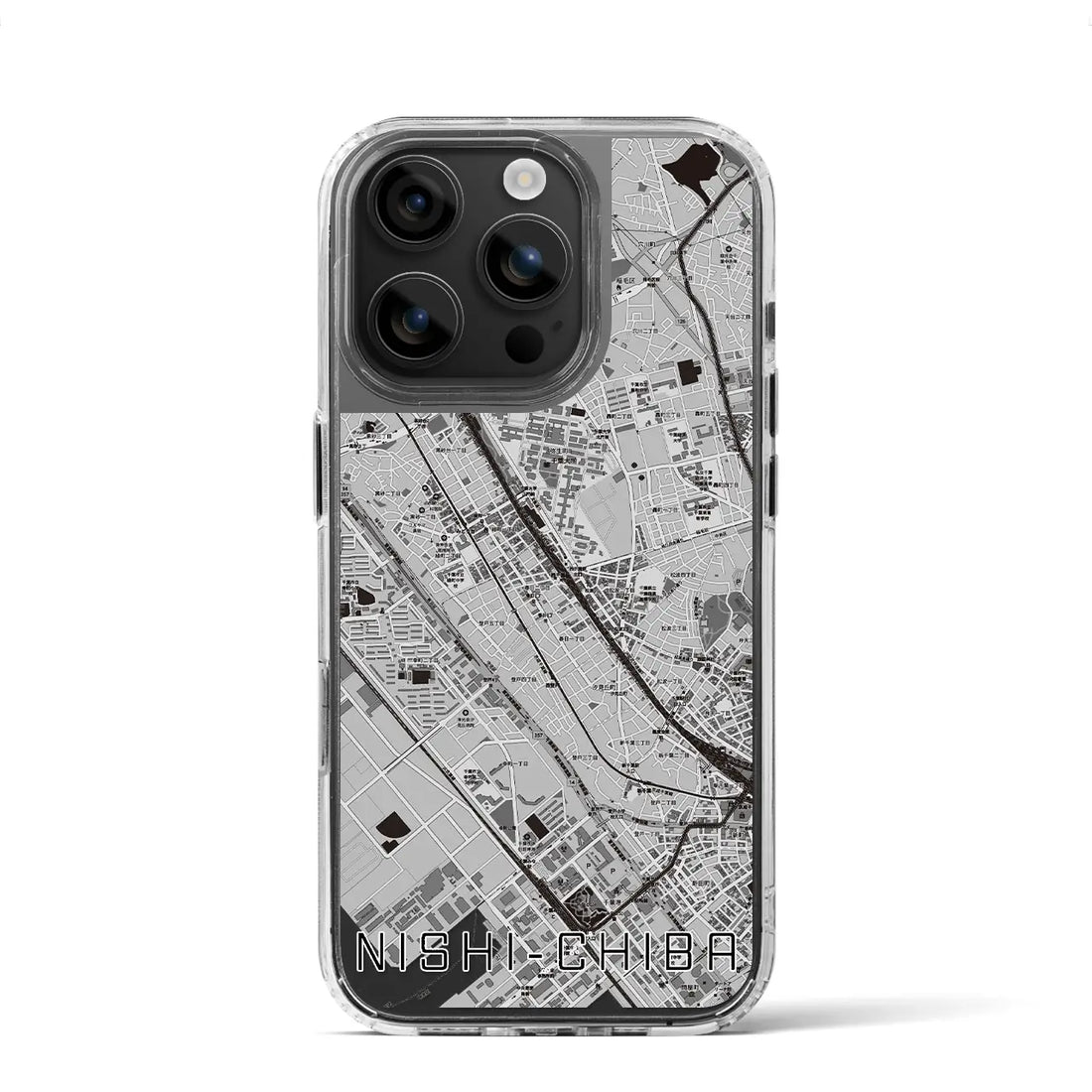 【西千葉(千葉県)】地図柄iPhoneケース(MagSafeタイプ)