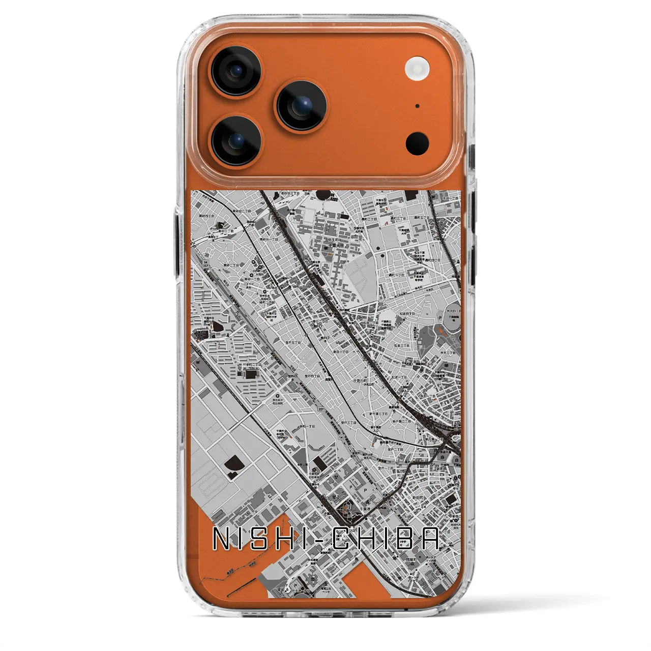 【西千葉(千葉県)】地図柄iPhoneケース(MagSafeタイプ)