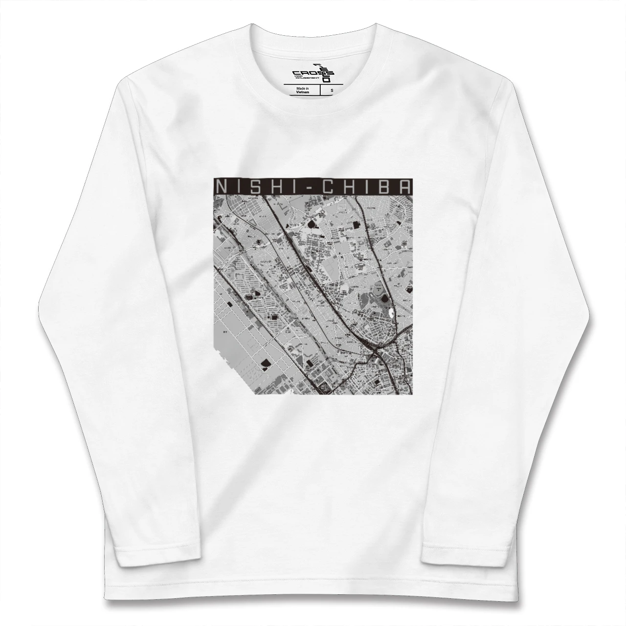 【西千葉(千葉県)】地図柄ロングスリーブTシャツ