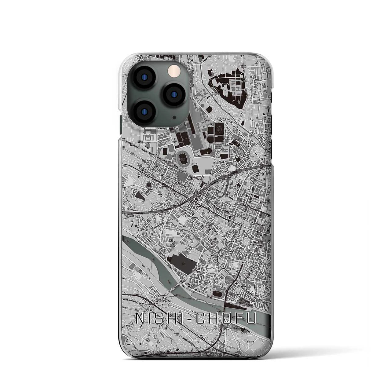 【西調布(東京都)】地図柄iPhoneケース(クリアタイプ)