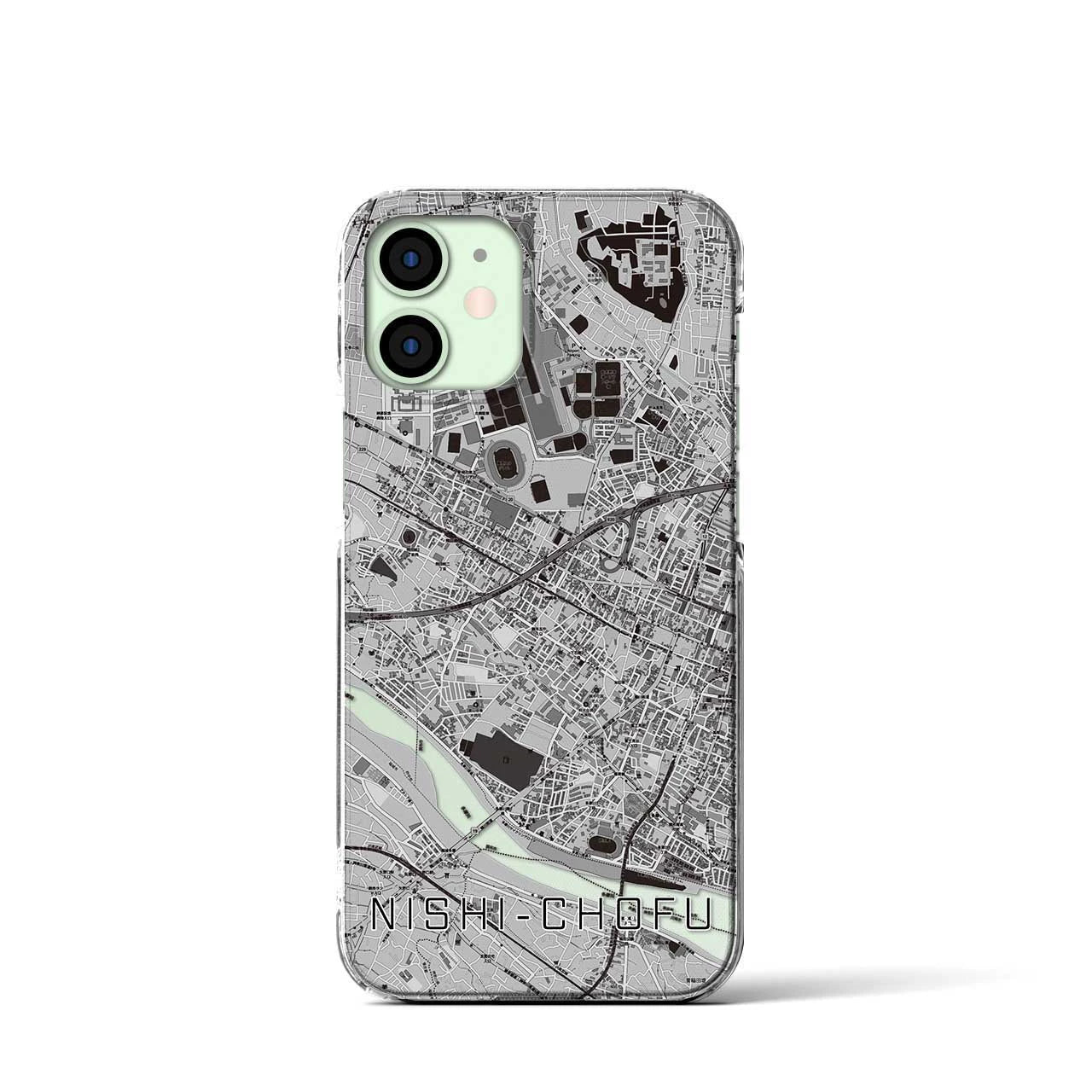 【西調布(東京都)】地図柄iPhoneケース(クリアタイプ)