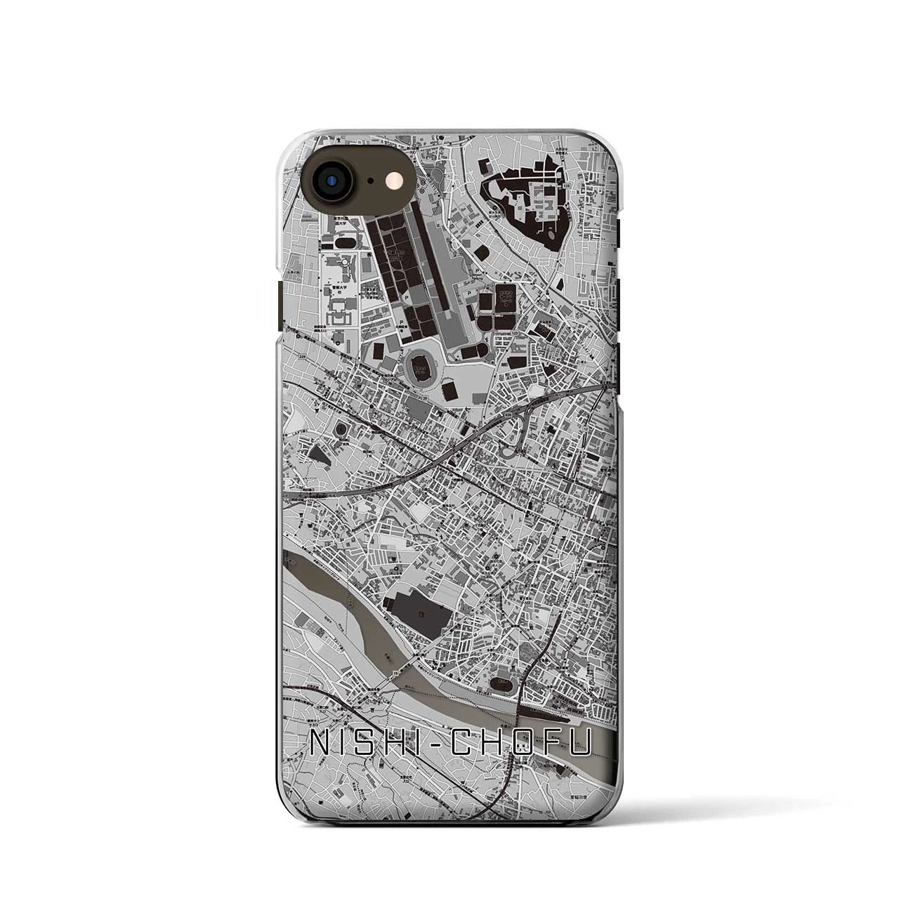 【西調布(東京都)】地図柄iPhoneケース(クリアタイプ)