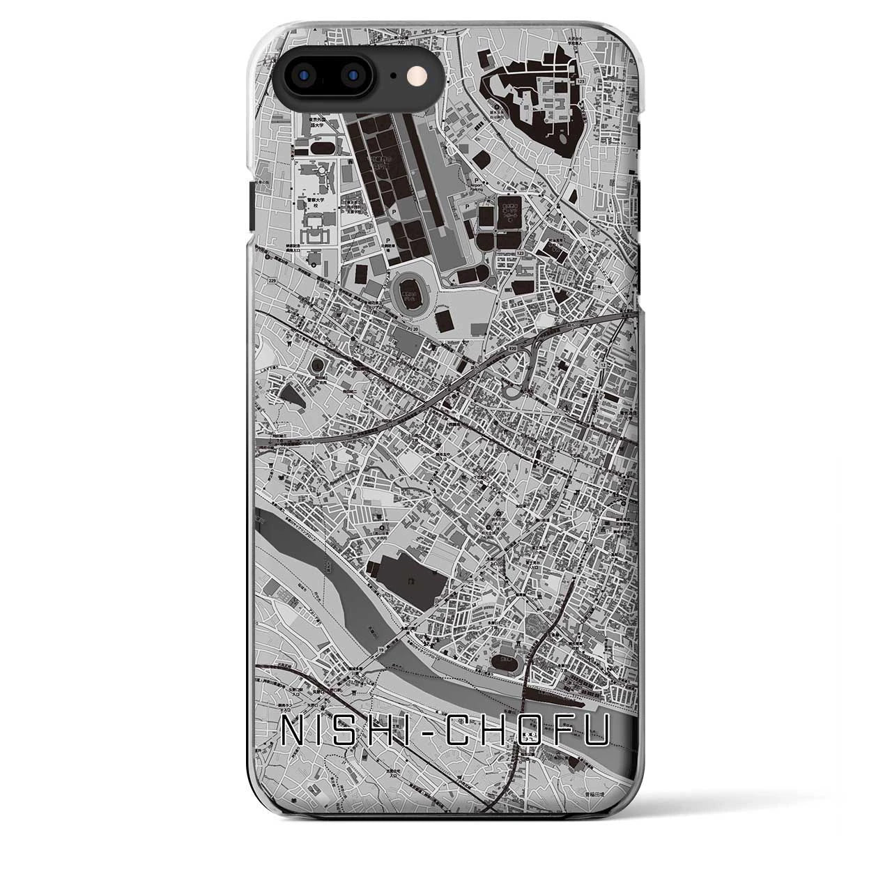【西調布(東京都)】地図柄iPhoneケース(クリアタイプ)