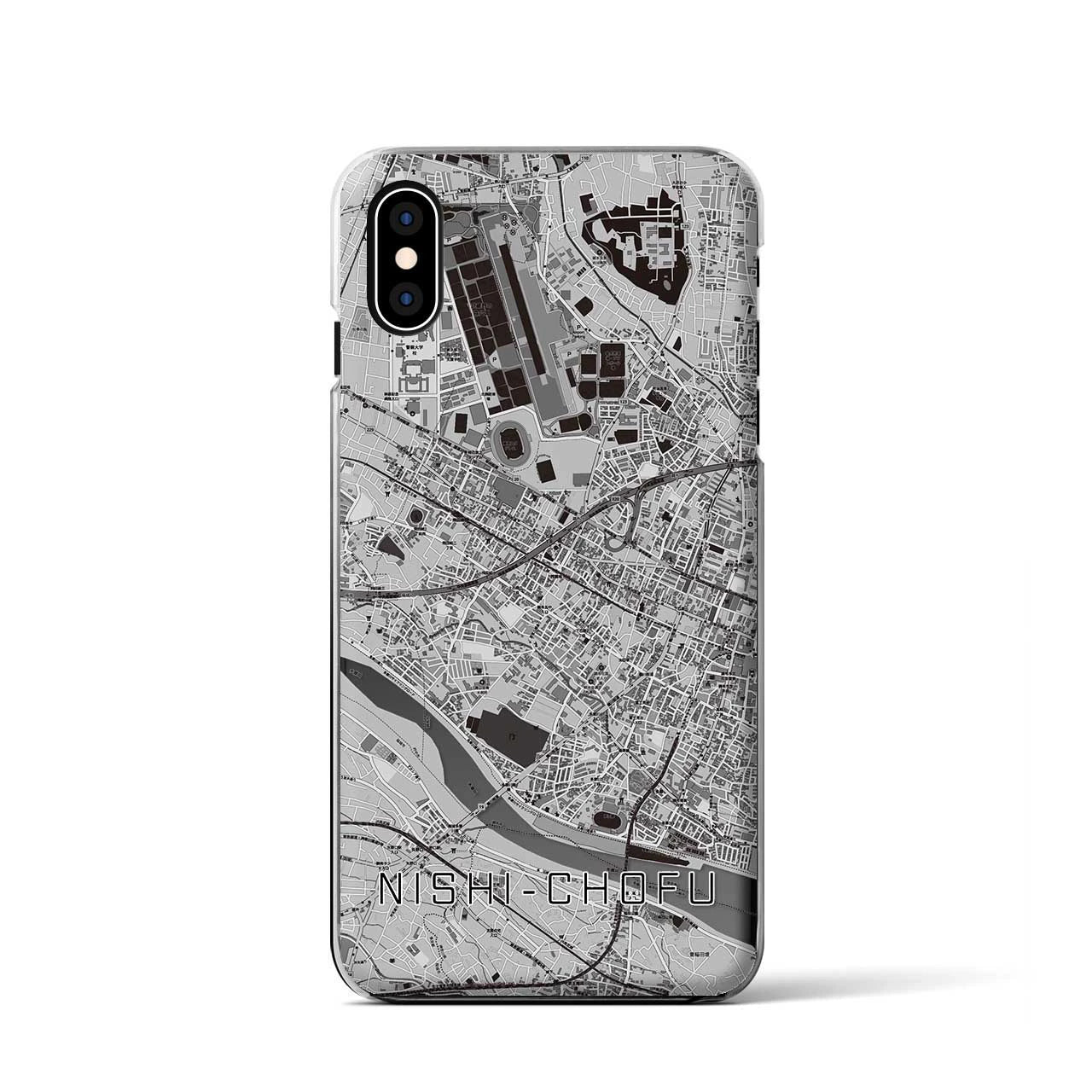 【西調布(東京都)】地図柄iPhoneケース(クリアタイプ)