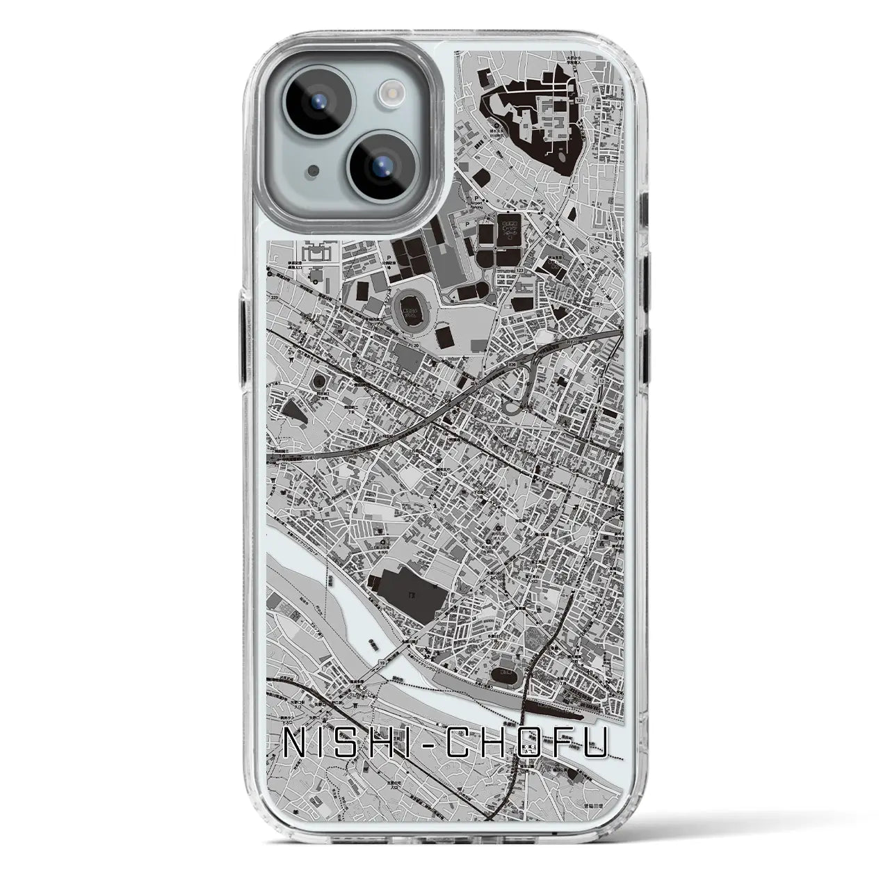 【西調布(東京都)】地図柄iPhoneケース(MagSafeタイプ)