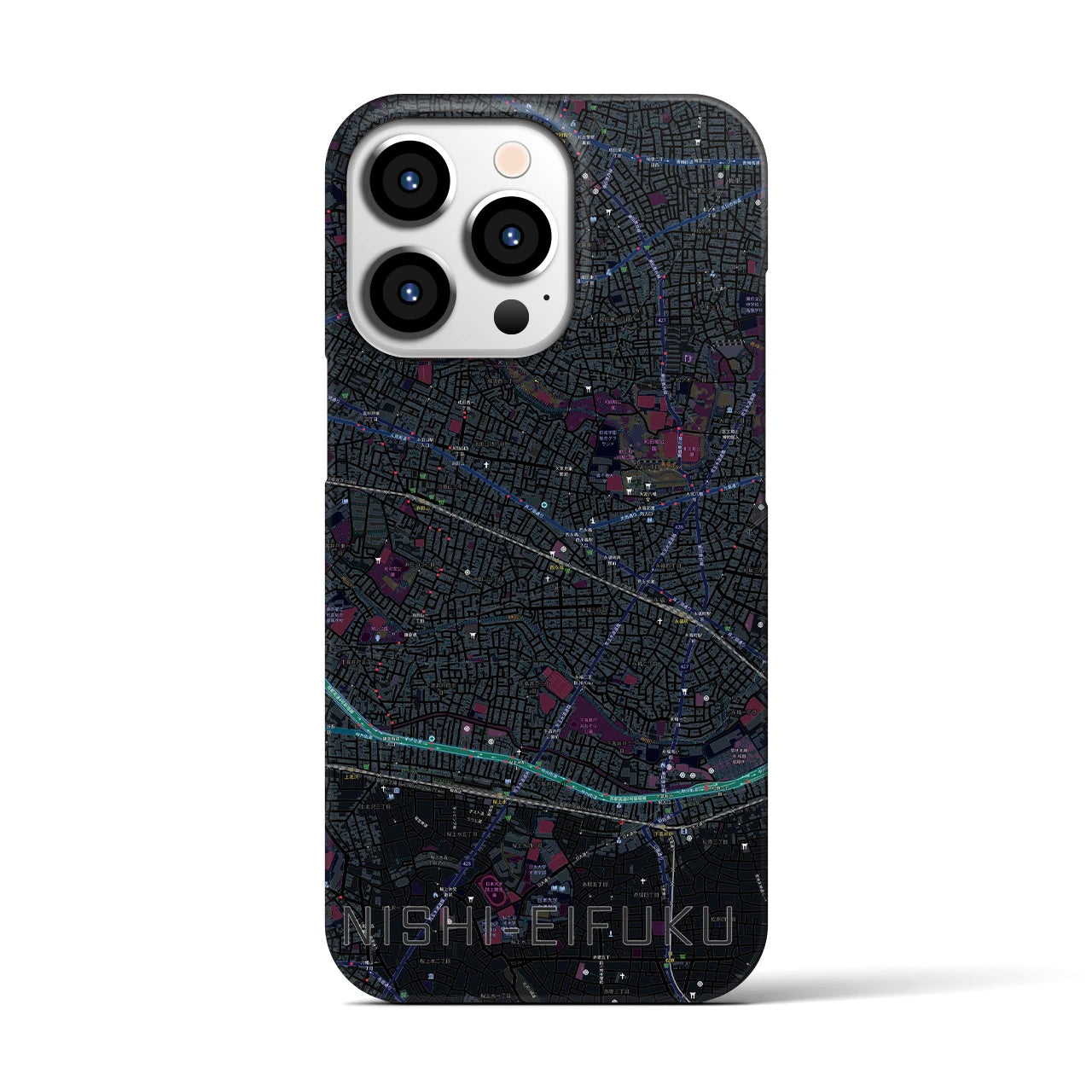 【西永福(東京都)】地図柄iPhoneケース(バックカバータイプ)