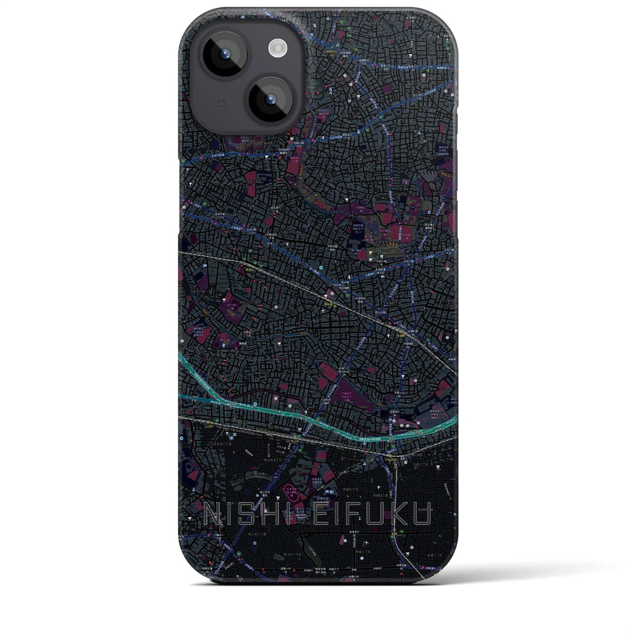 【西永福(東京都)】地図柄iPhoneケース(バックカバータイプ)