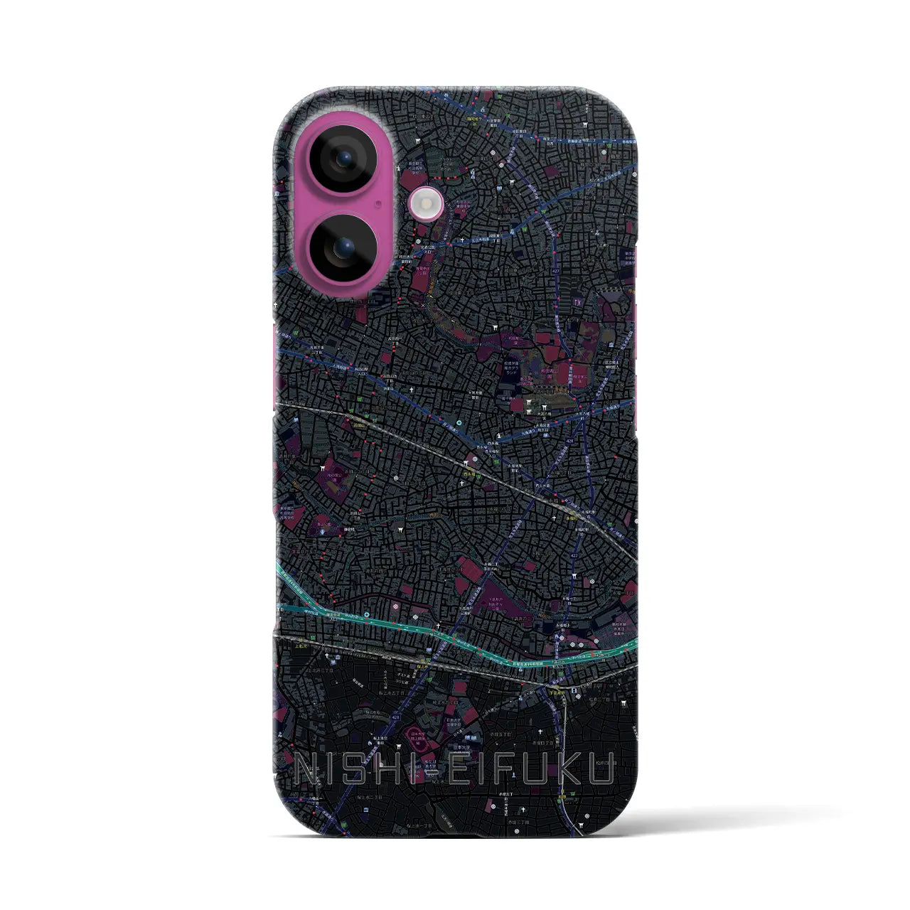 【西永福(東京都)】地図柄iPhoneケース(バックカバータイプ)