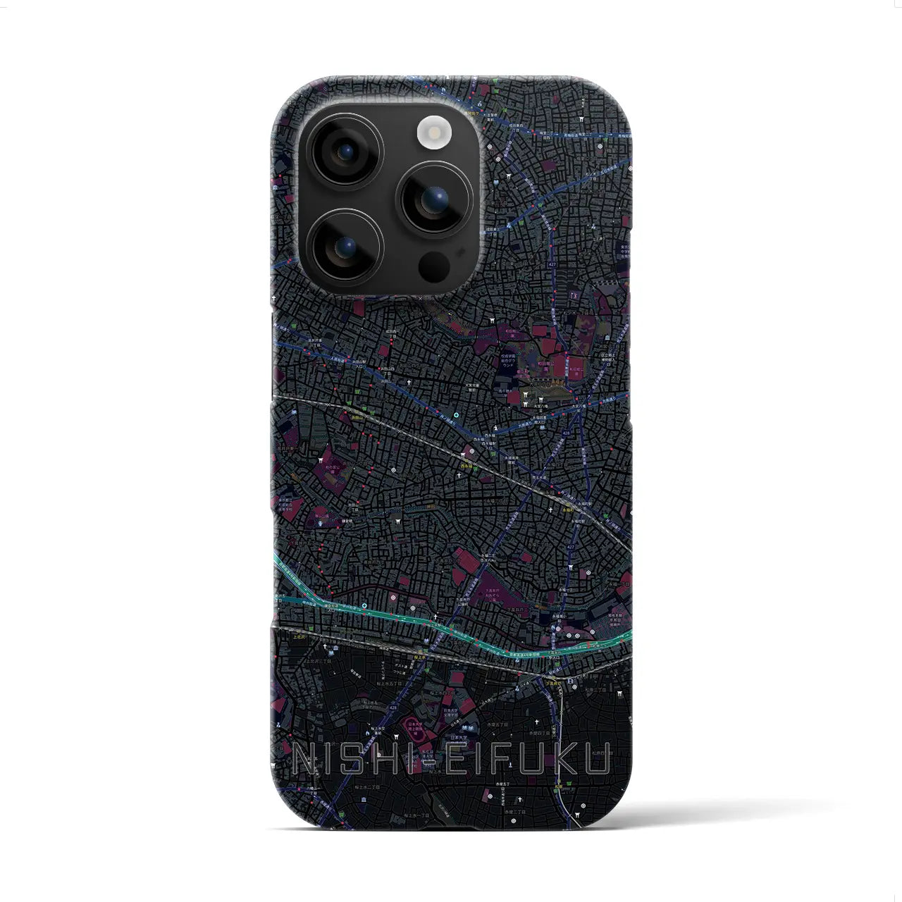 【西永福(東京都)】地図柄iPhoneケース(バックカバータイプ)