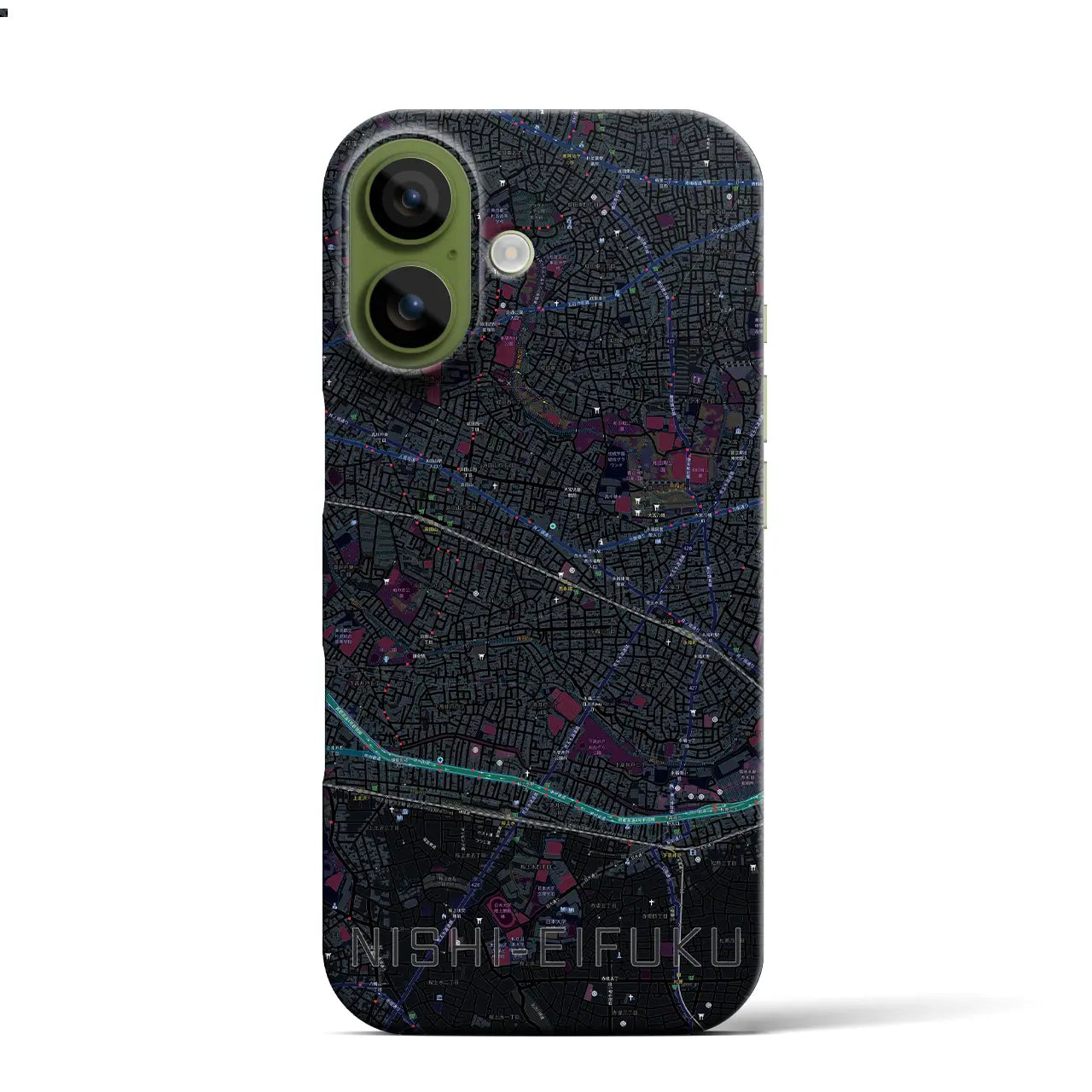 【西永福(東京都)】地図柄iPhoneケース(バックカバータイプ)