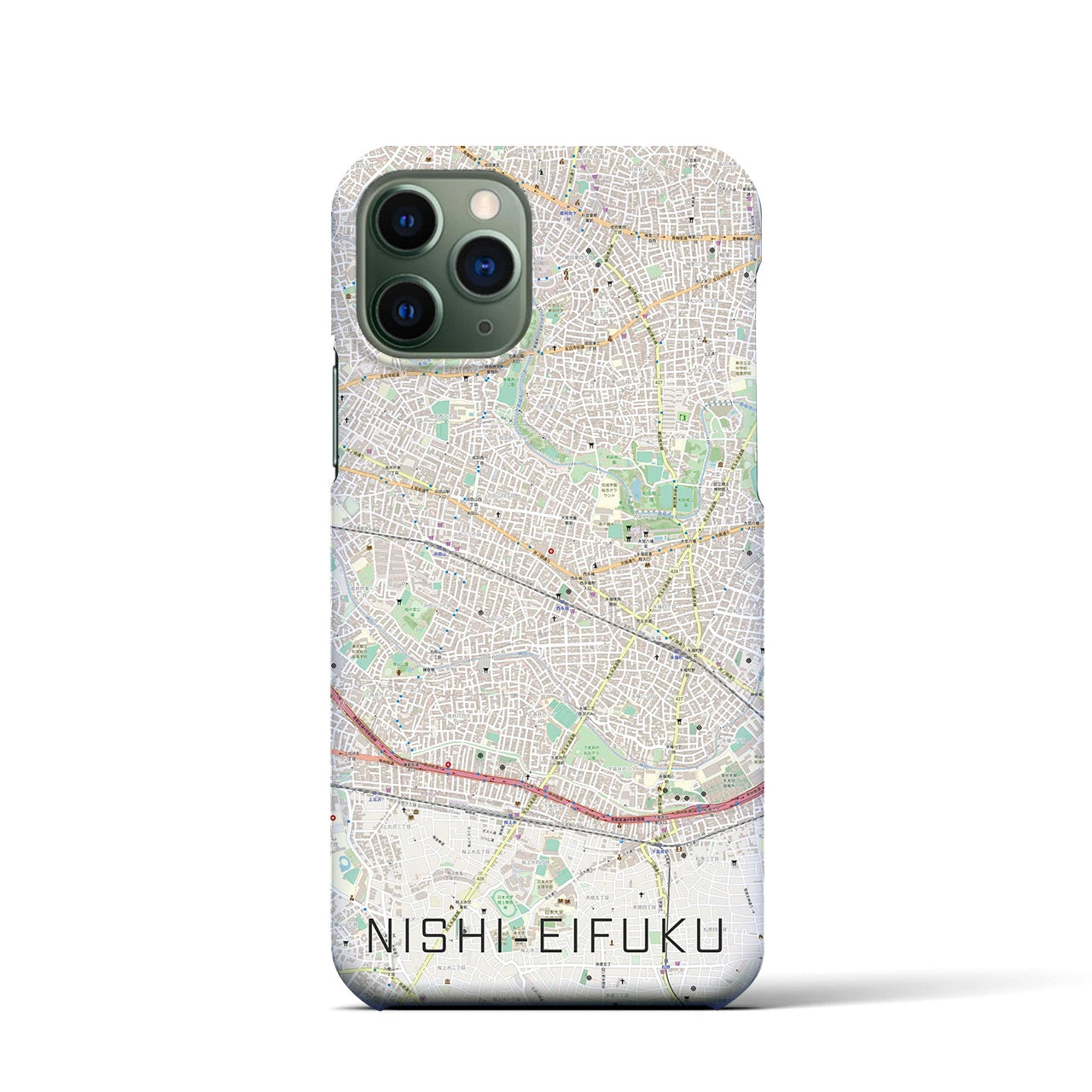 【西永福(東京都)】地図柄iPhoneケース(バックカバータイプ)