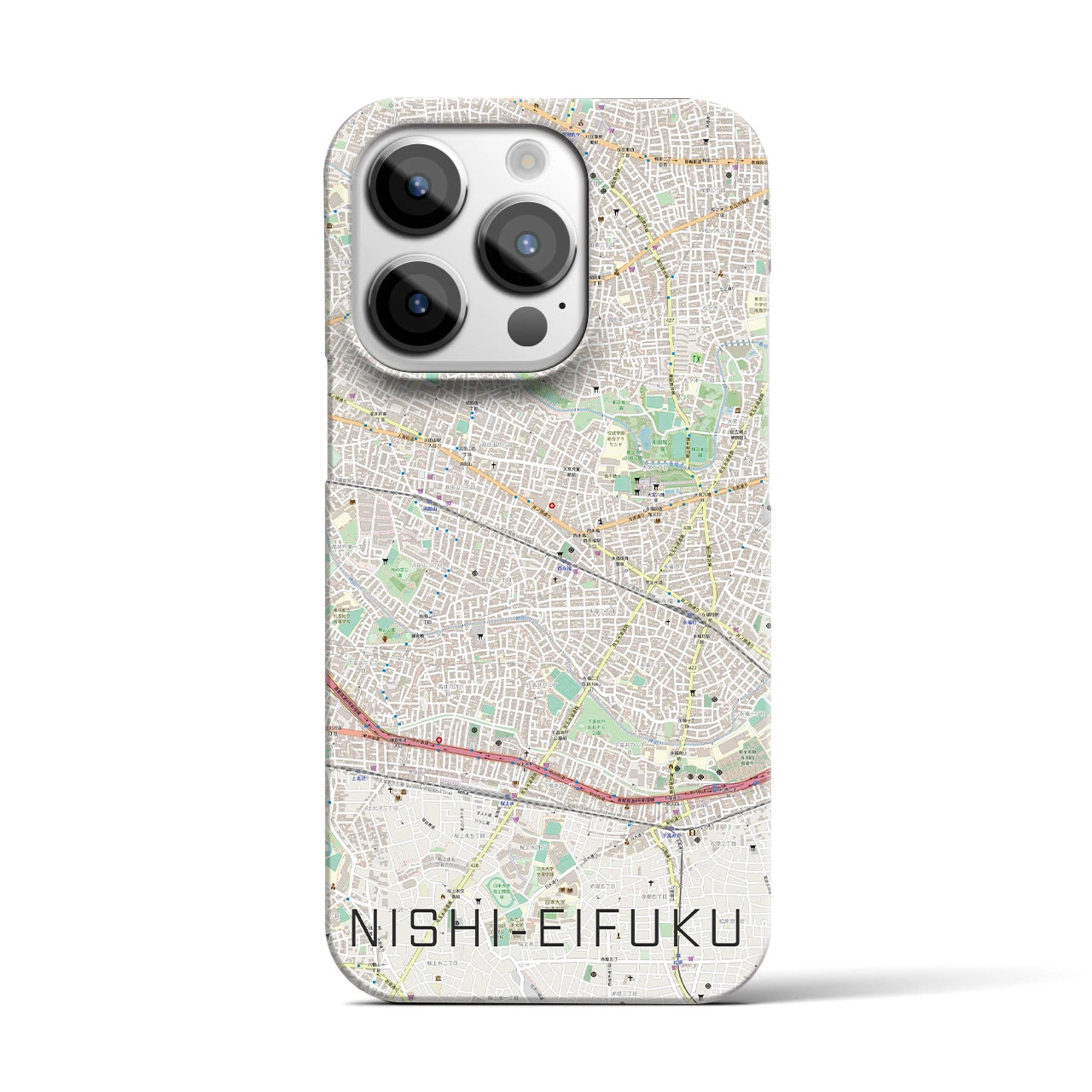 【西永福(東京都)】地図柄iPhoneケース(バックカバータイプ)