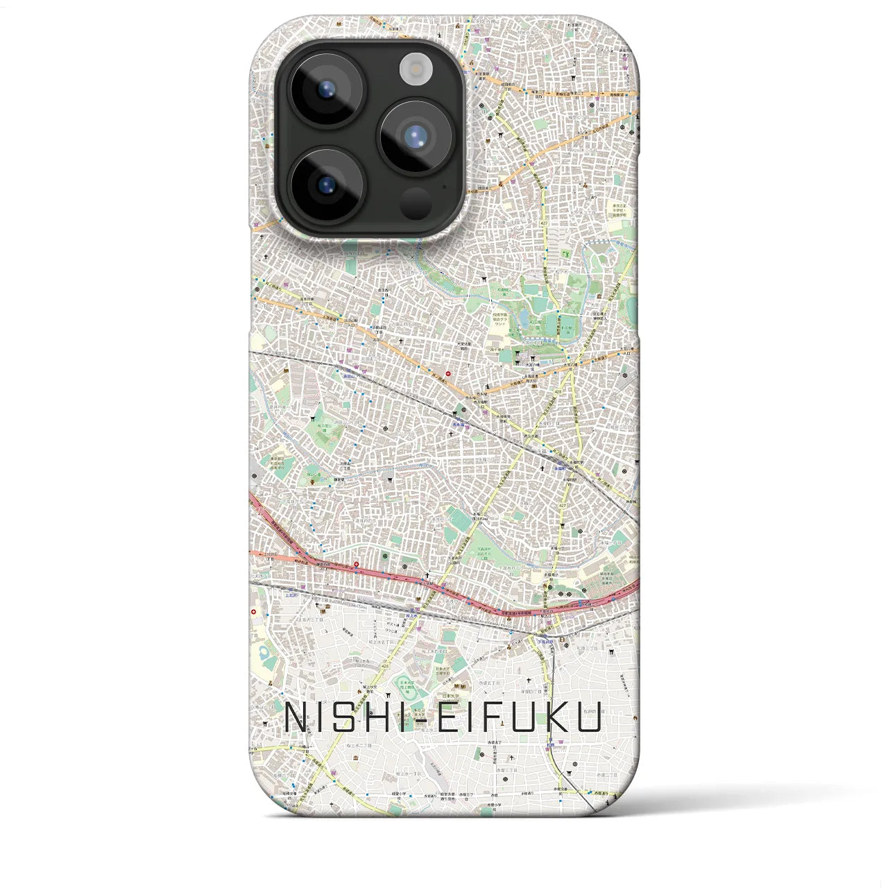 【西永福(東京都)】地図柄iPhoneケース(バックカバータイプ)