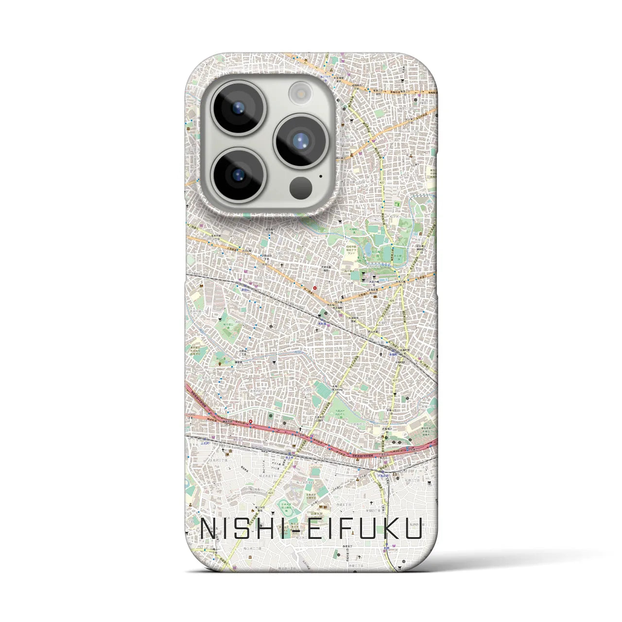 【西永福(東京都)】地図柄iPhoneケース(バックカバータイプ)