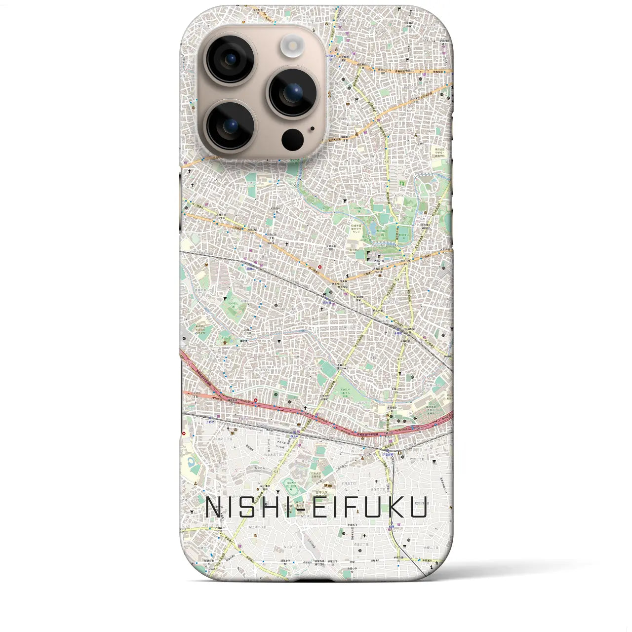 【西永福(東京都)】地図柄iPhoneケース(バックカバータイプ)