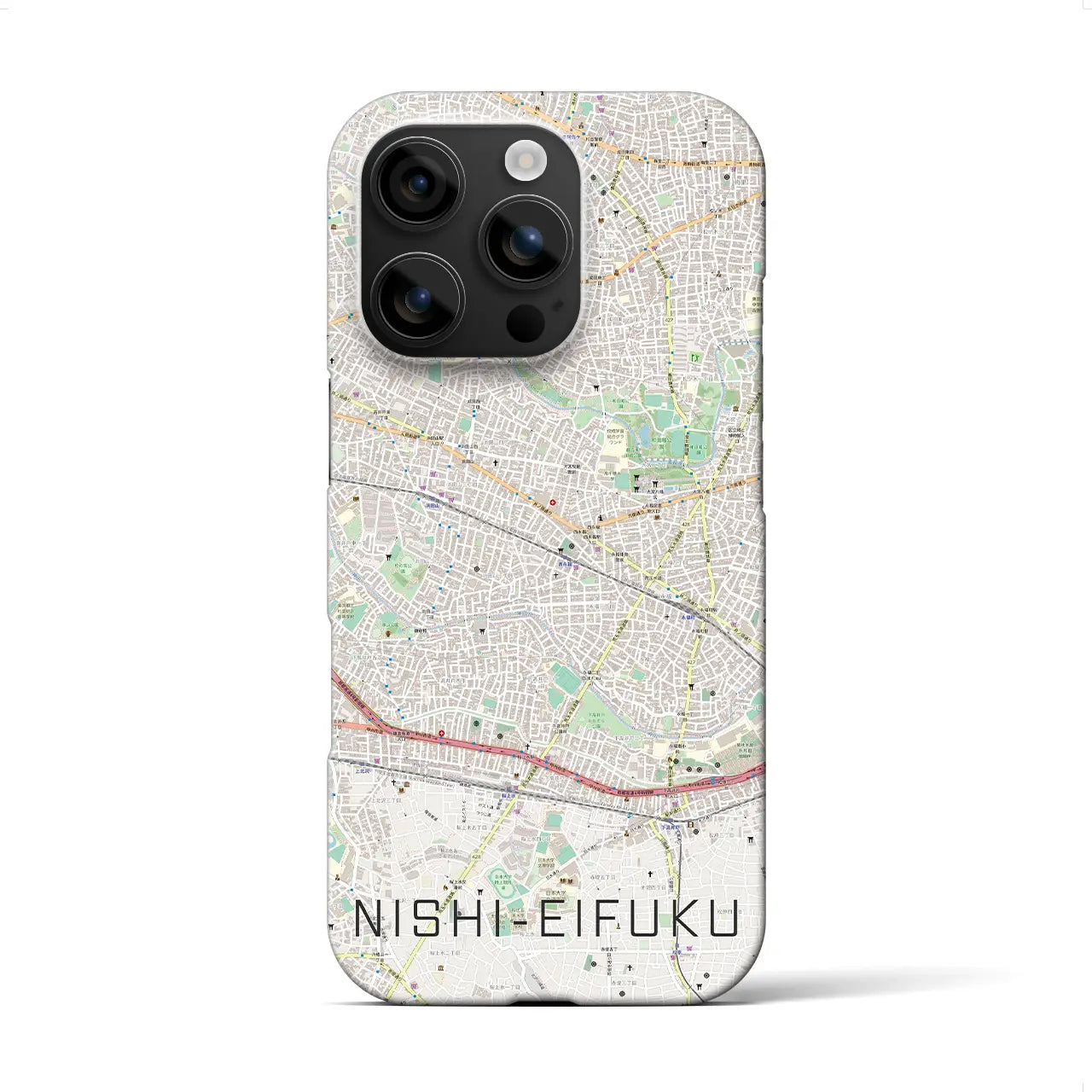 【西永福(東京都)】地図柄iPhoneケース(バックカバータイプ)