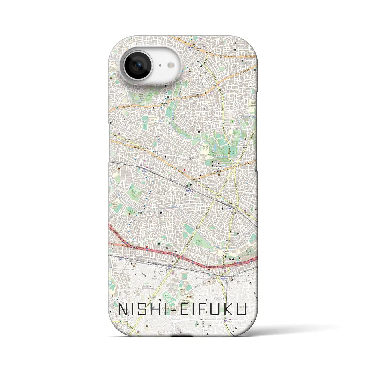 【西永福(東京都)】地図柄iPhoneケース(バックカバータイプ)