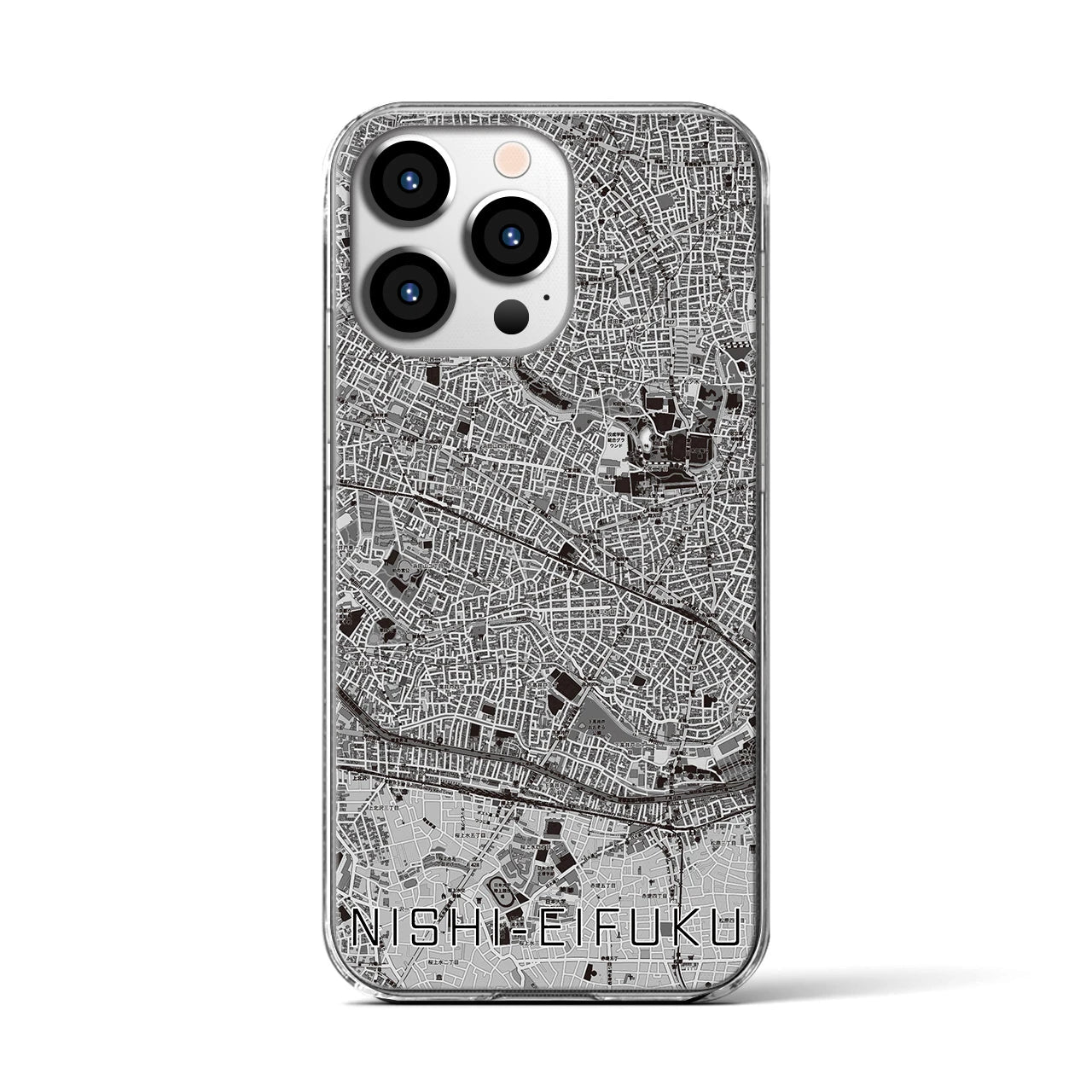 【西永福(東京都)】地図柄iPhoneケース(クリアタイプ)