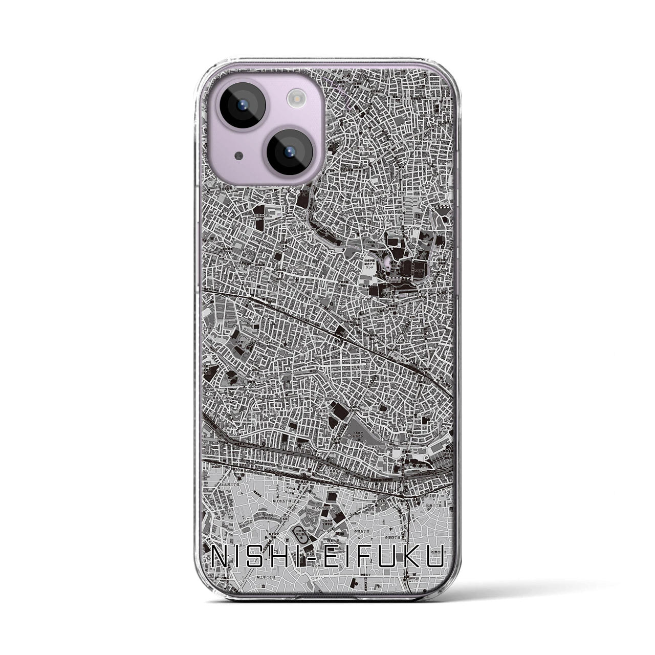 【西永福(東京都)】地図柄iPhoneケース(クリアタイプ)