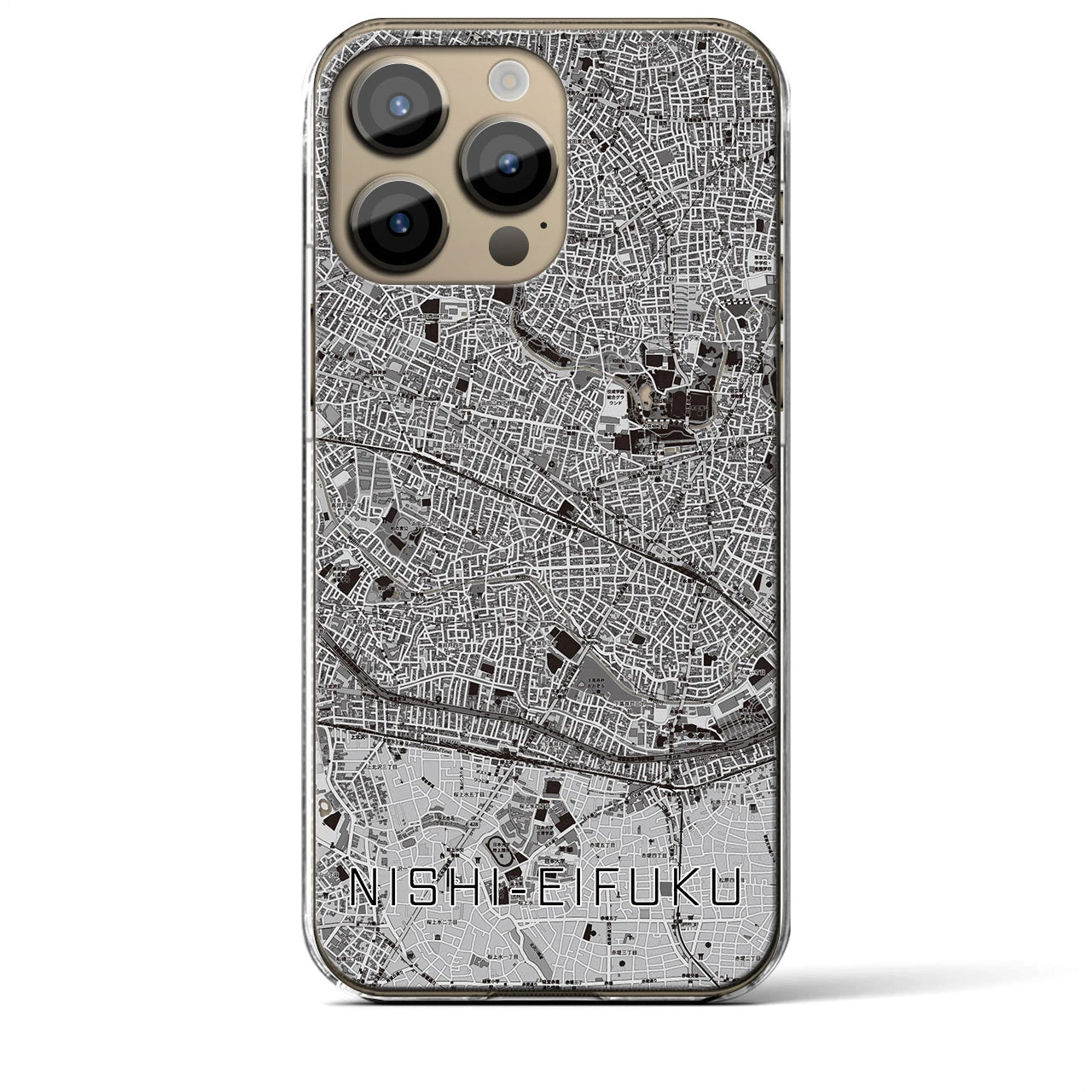 【西永福(東京都)】地図柄iPhoneケース(クリアタイプ)