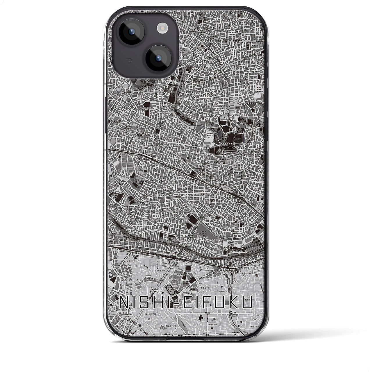 【西永福(東京都)】地図柄iPhoneケース(クリアタイプ)