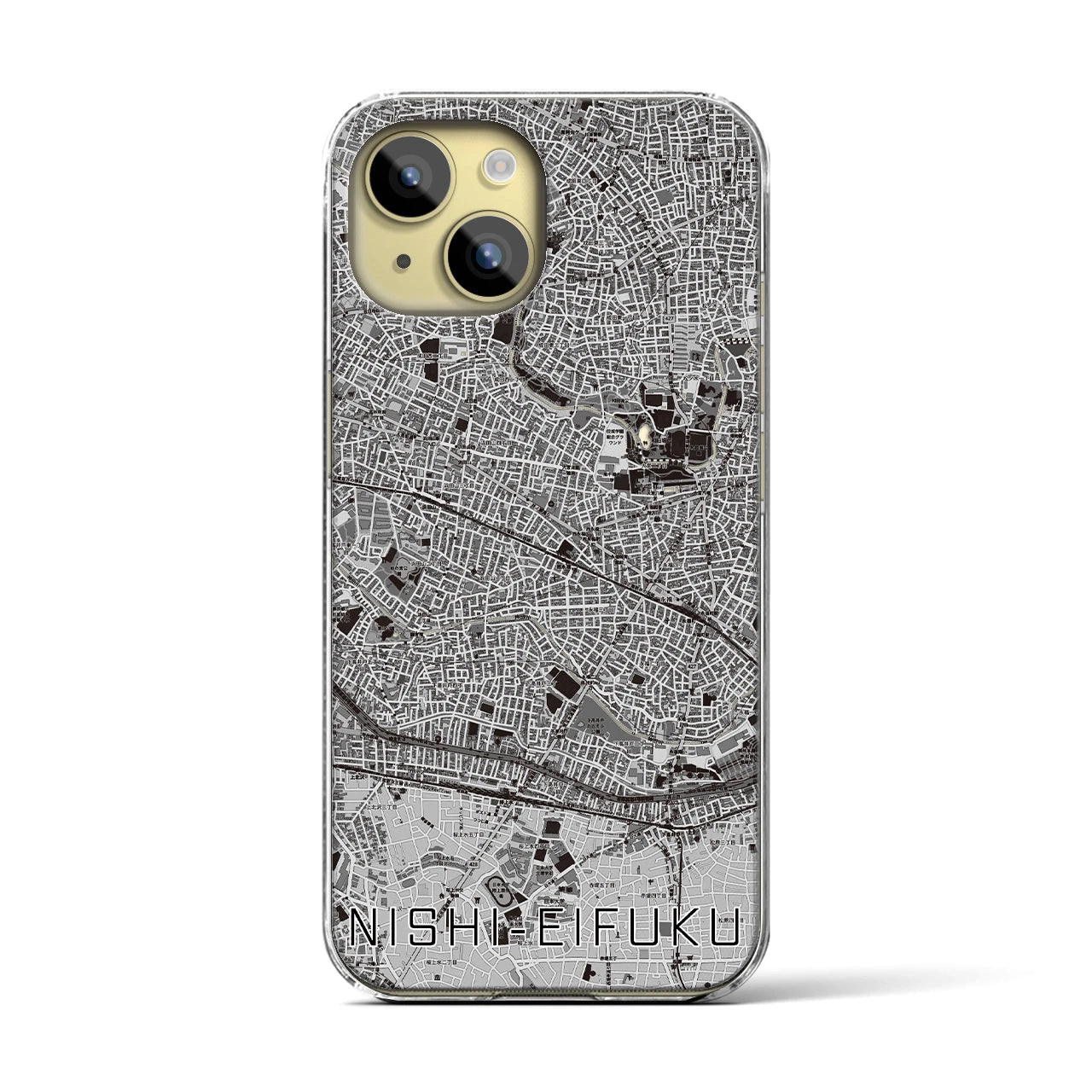 【西永福(東京都)】地図柄iPhoneケース(クリアタイプ)