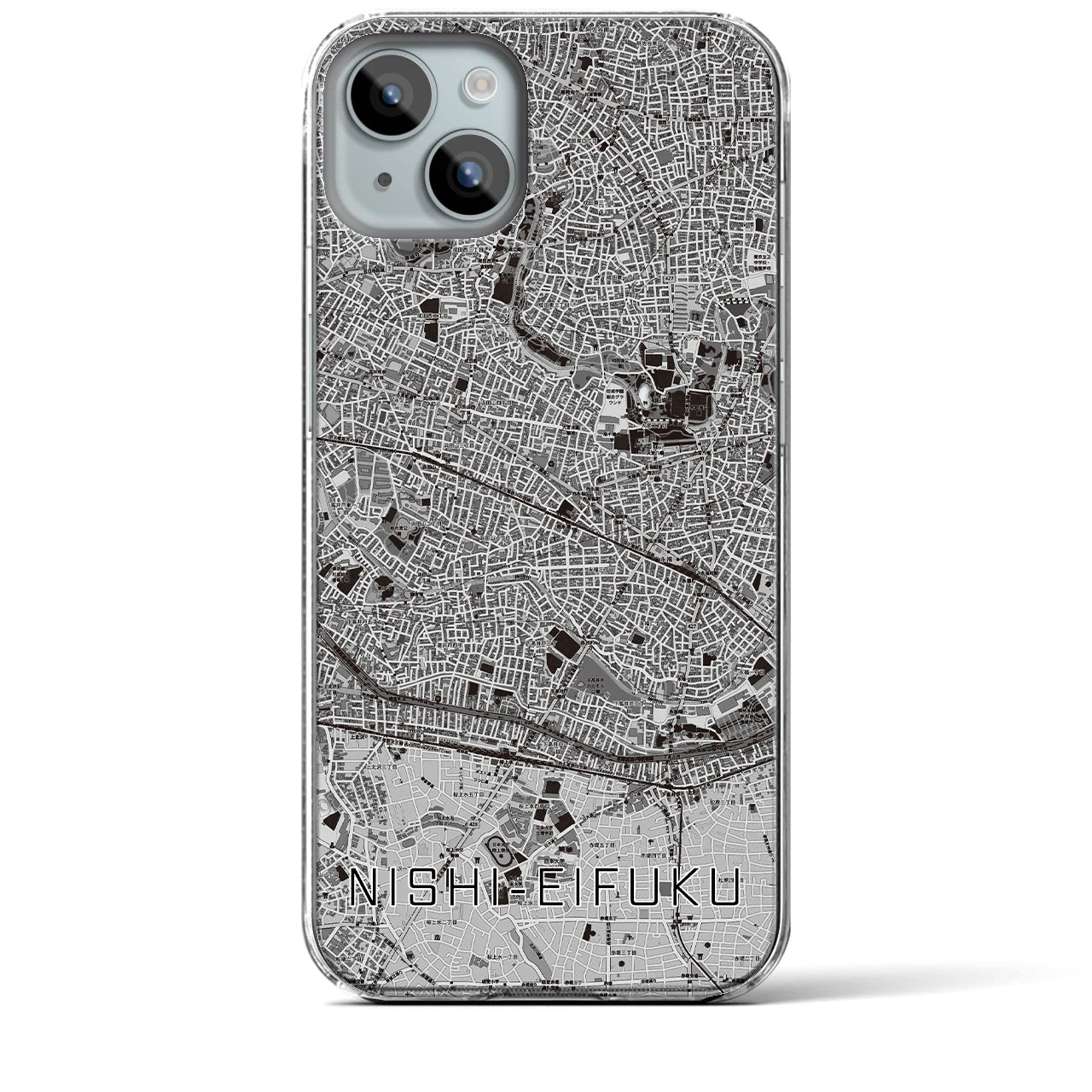 【西永福(東京都)】地図柄iPhoneケース(クリアタイプ)