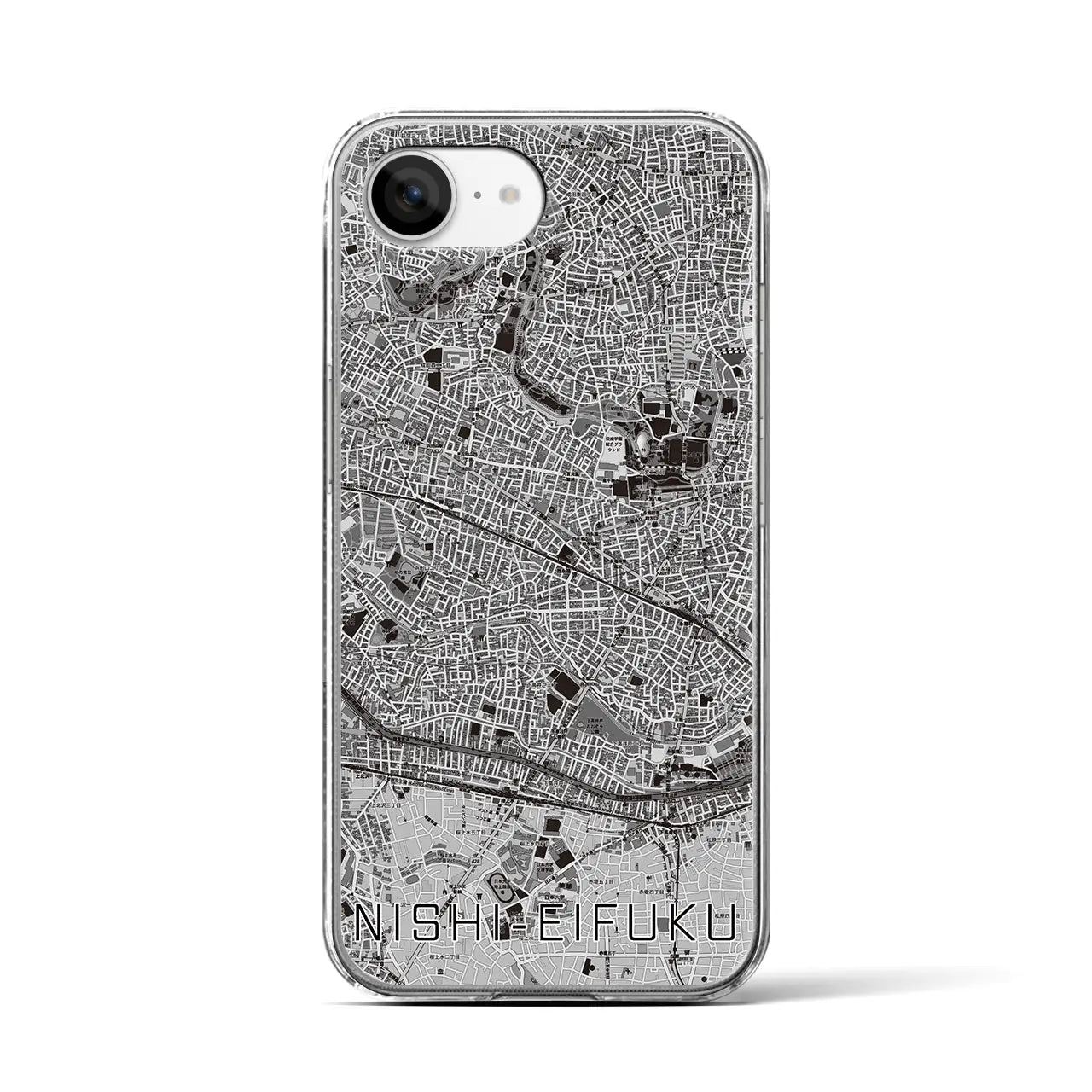 【西永福(東京都)】地図柄iPhoneケース(クリアタイプ)