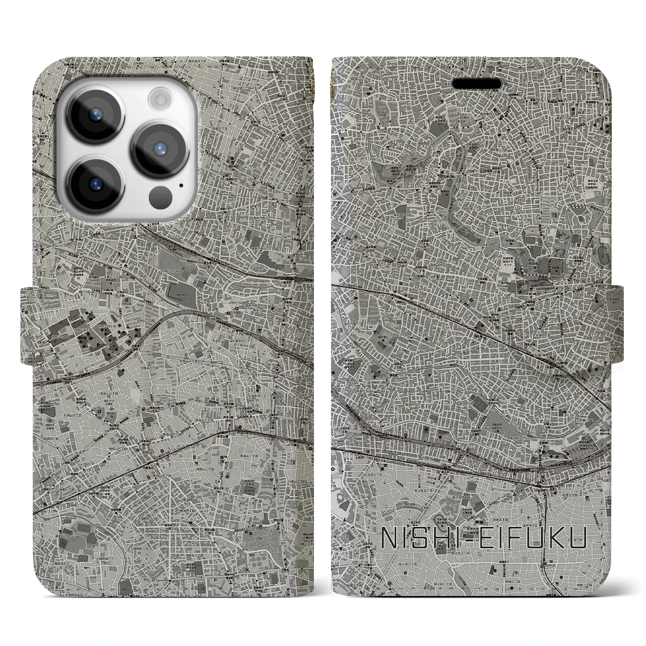 【西永福(東京都)】地図柄iPhoneケース(手帳タイプ)