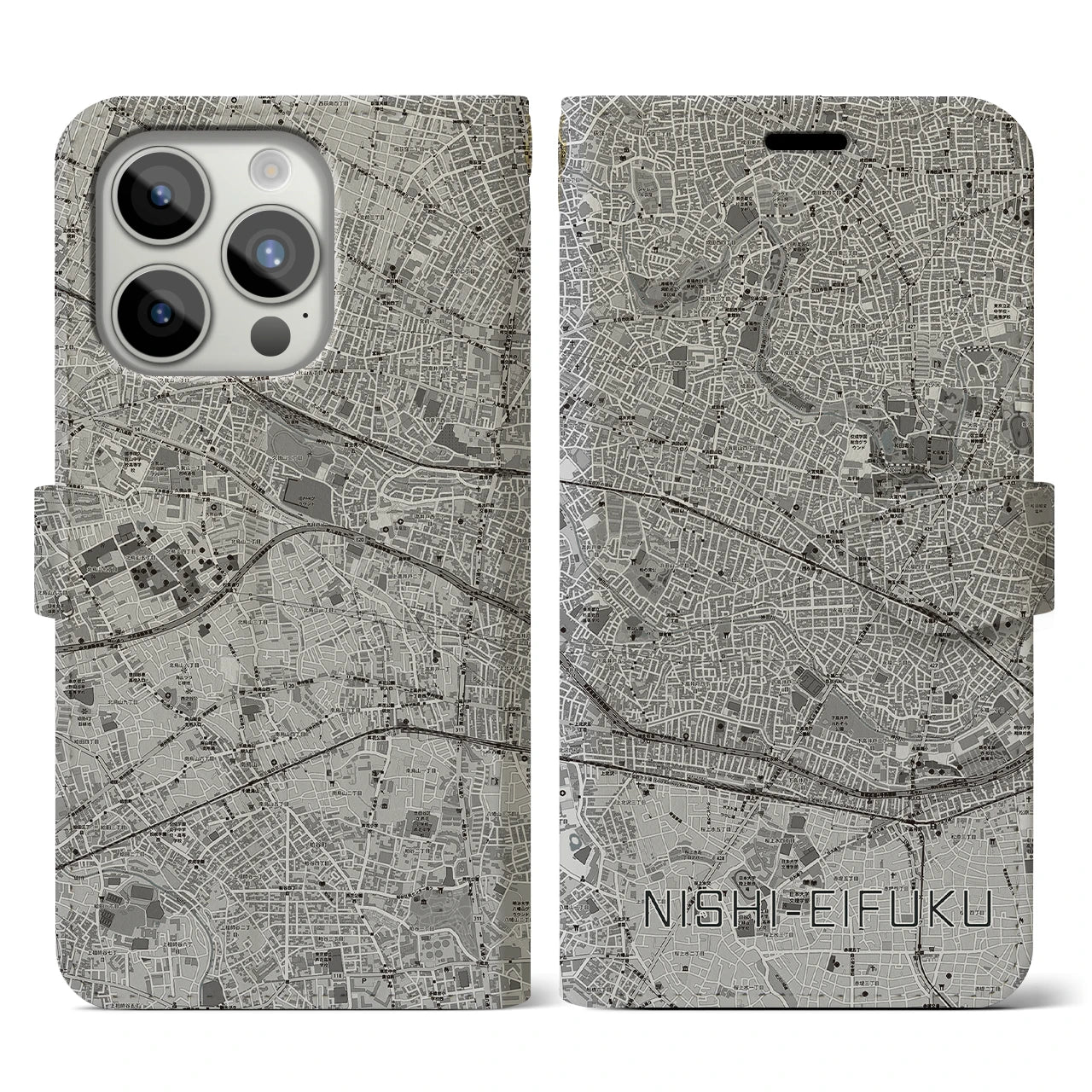 【西永福(東京都)】地図柄iPhoneケース(手帳タイプ)