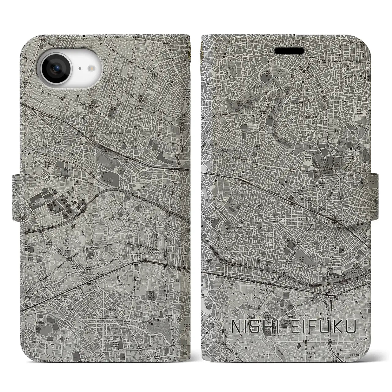 【西永福(東京都)】地図柄iPhoneケース(手帳タイプ)