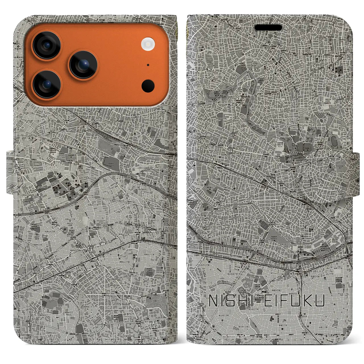 【西永福(東京都)】地図柄iPhoneケース(手帳タイプ)