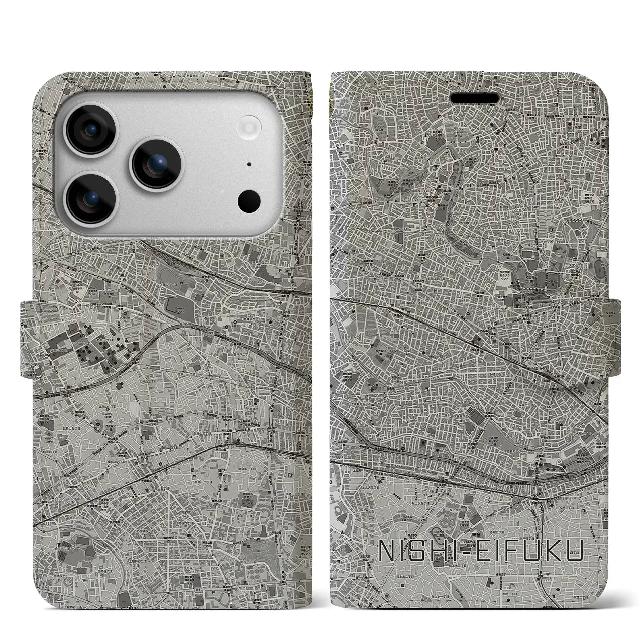 【西永福(東京都)】地図柄iPhoneケース(手帳タイプ)