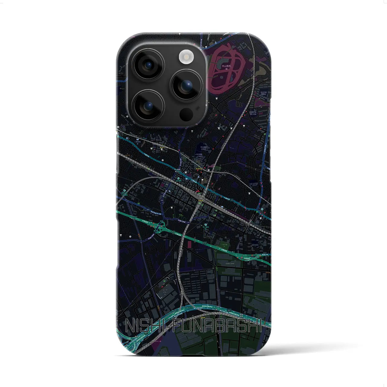 【西船橋(千葉県)】地図柄iPhoneケース(バックカバータイプ)