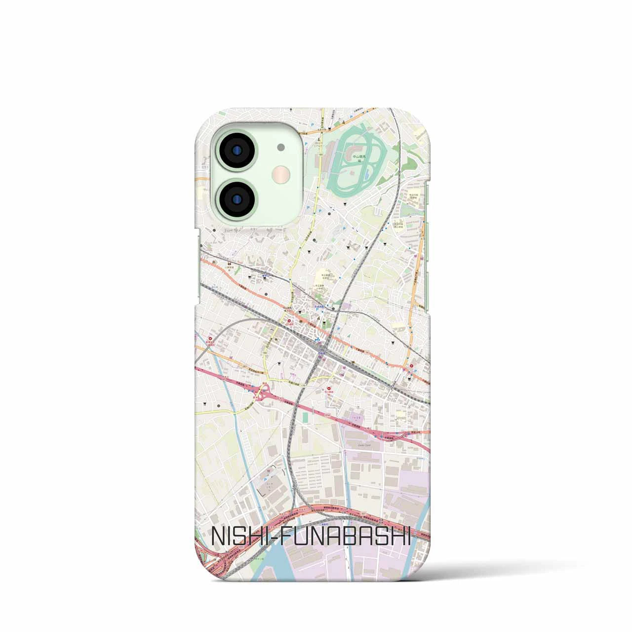 【西船橋(千葉県)】地図柄iPhoneケース(バックカバータイプ)