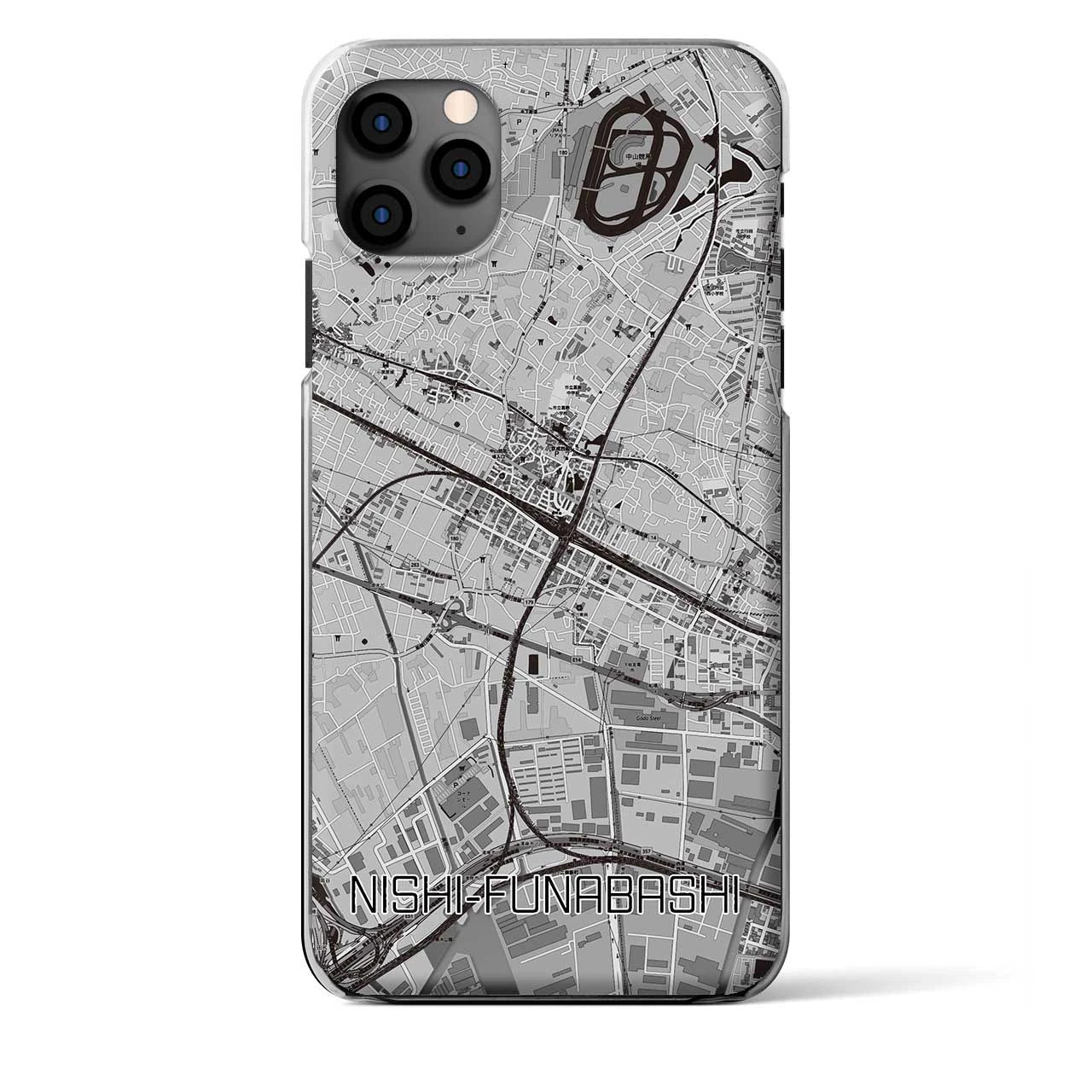 【西船橋(千葉県)】地図柄iPhoneケース(クリアタイプ)