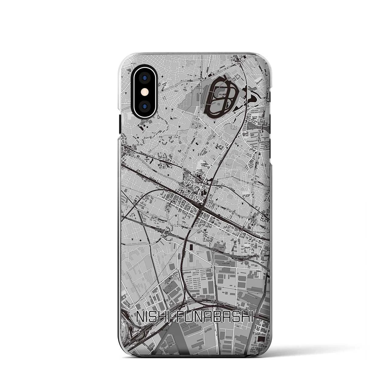 【西船橋(千葉県)】地図柄iPhoneケース(クリアタイプ)