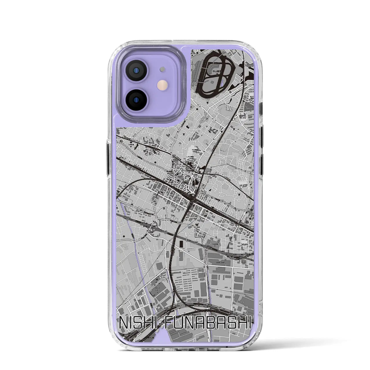 【西船橋(千葉県)】地図柄iPhoneケース(MagSafeタイプ)