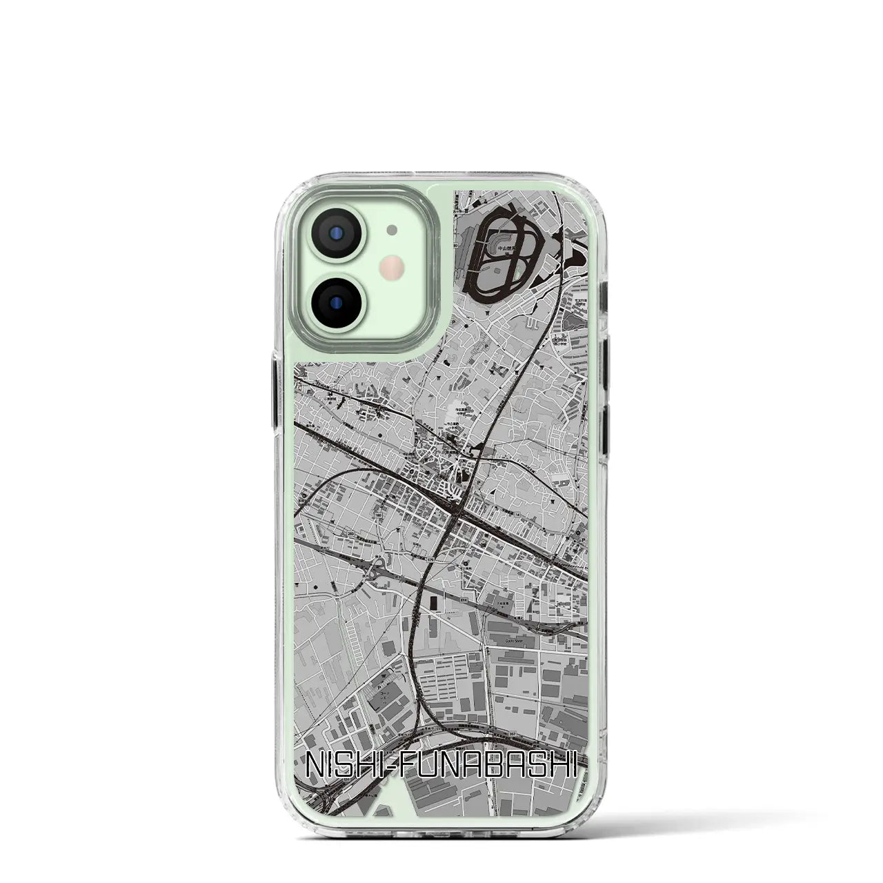 【西船橋(千葉県)】地図柄iPhoneケース(MagSafeタイプ)